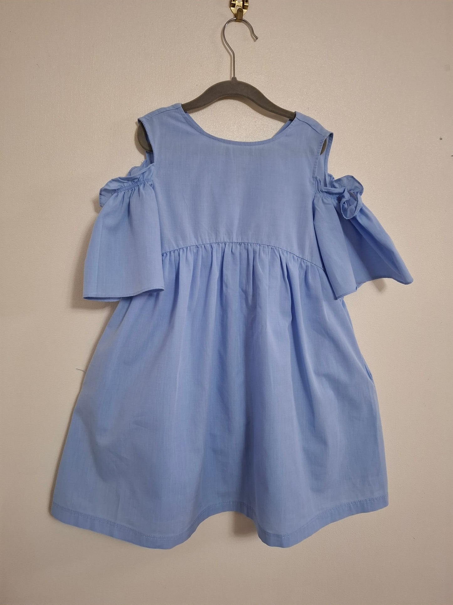8 years: Blue Cotton Dress (Beautiful Bow Detail)