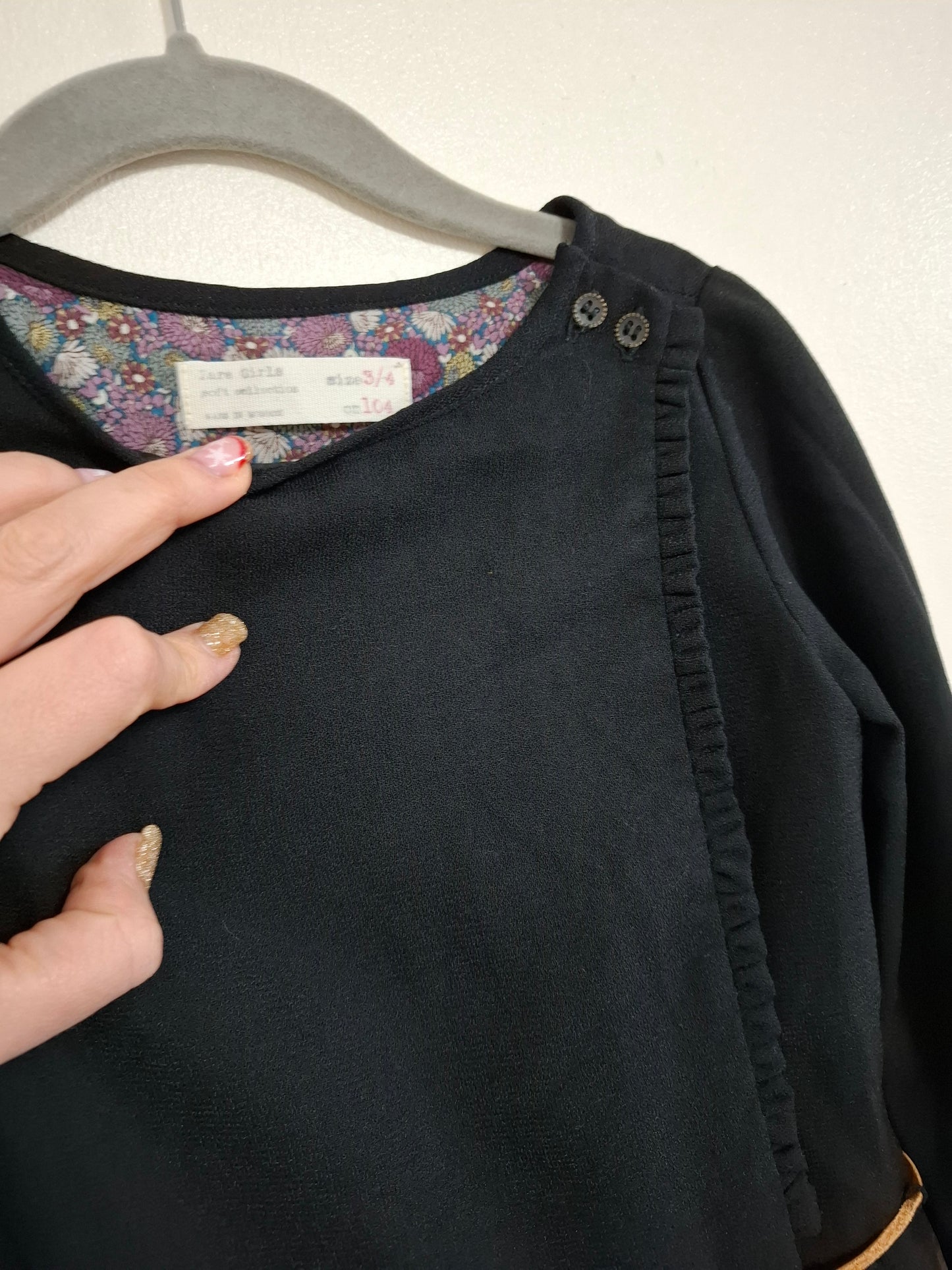 3-4 years: Zara Satin Lined Dress with Belt
