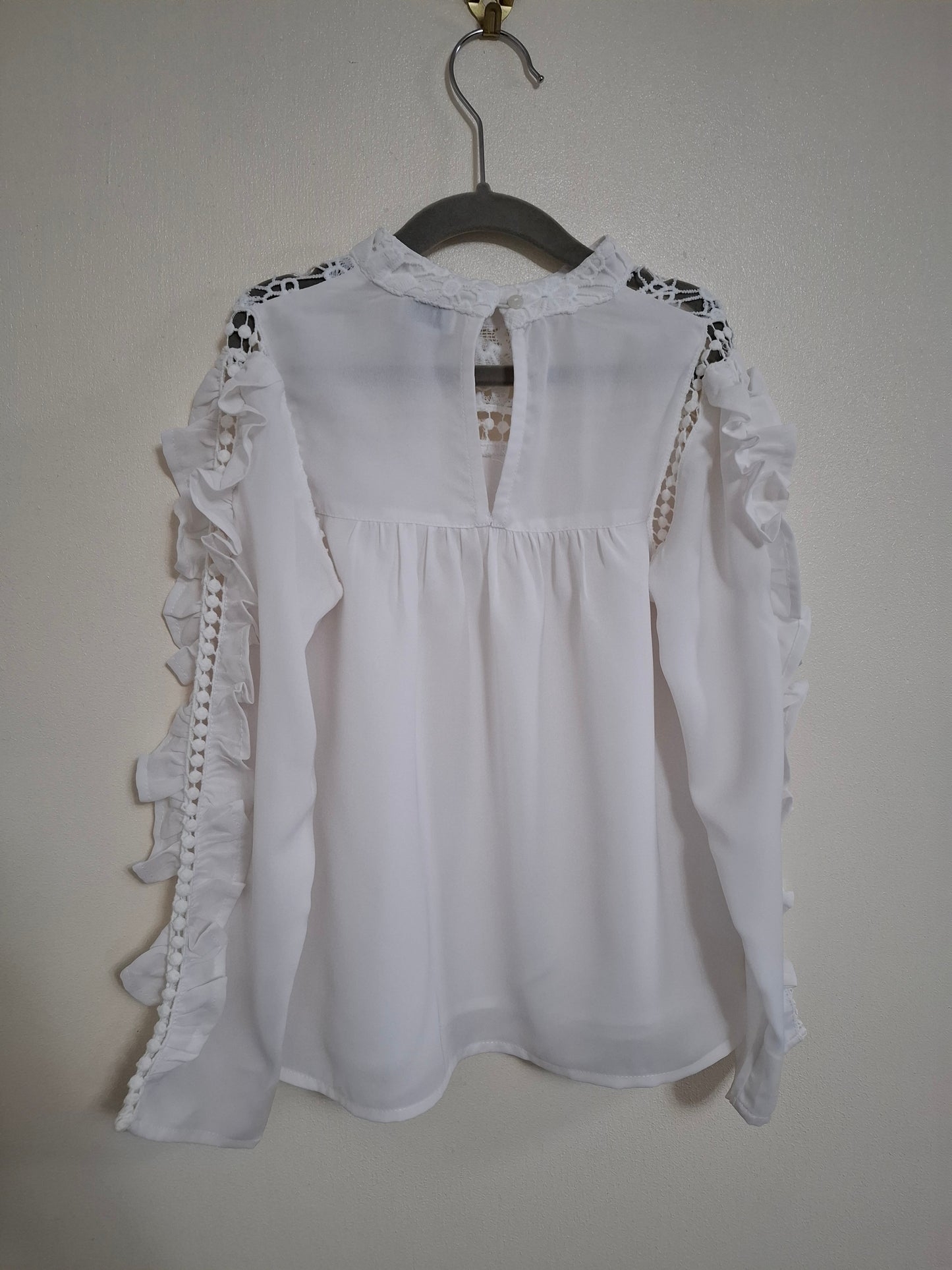7 years: Immaculate River Island Viscose Blouse with Lace Detail