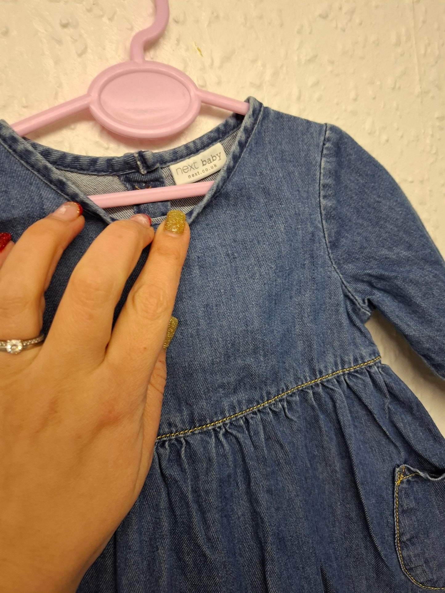 0-3 months: Next Soft Denim Dress