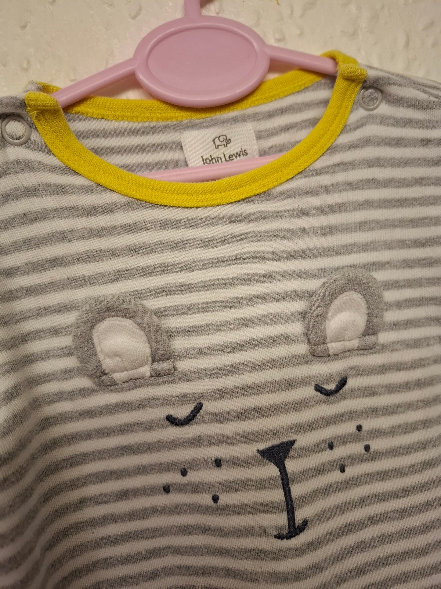 0-3 months: John Lewis Footless Sleepsuit