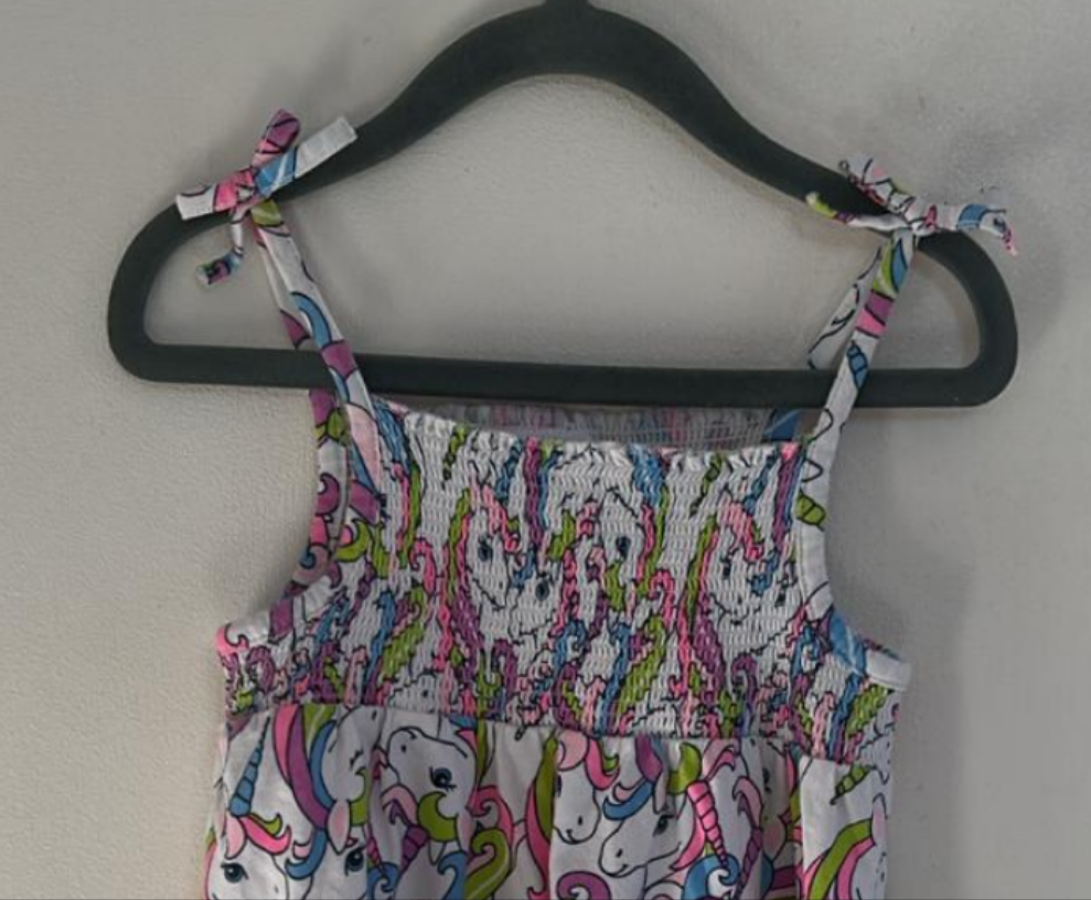 3-4y: Unicorn Cotton Dress