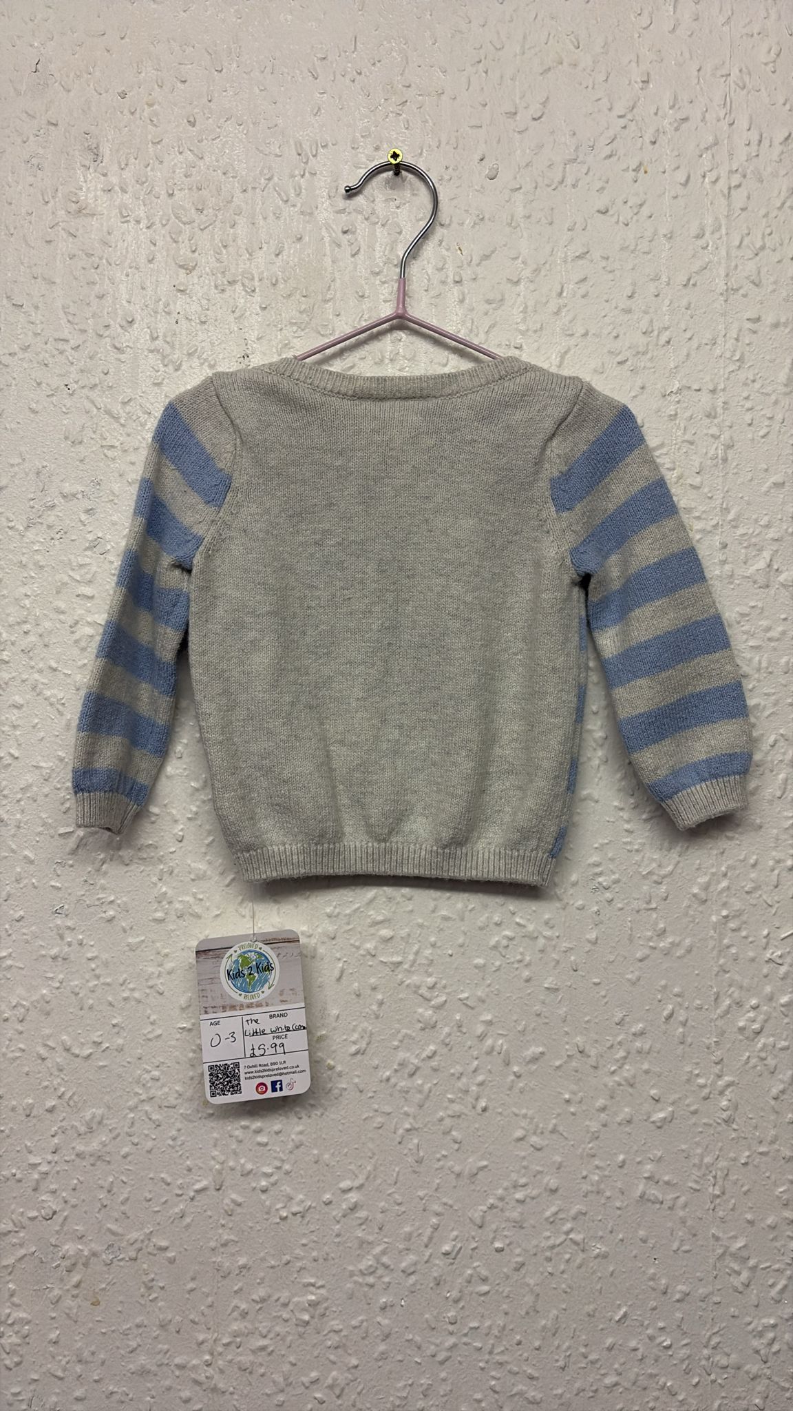 0-3 months: Little White Company Knitted Jumper