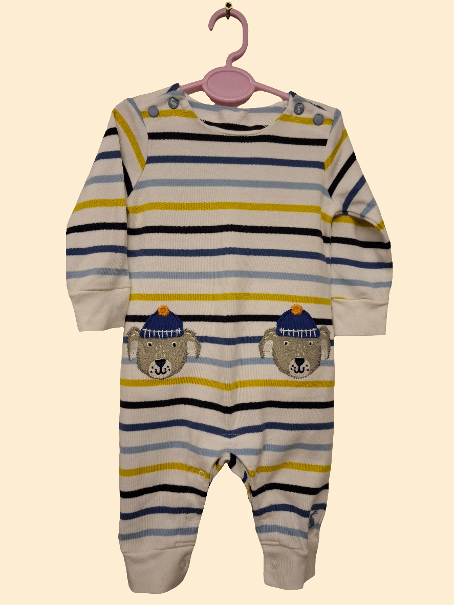0-3 months: Joules As New Footless Sleepsuit