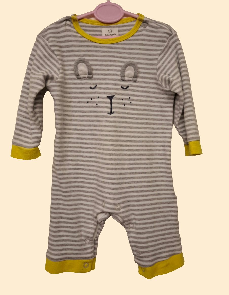 0-3 months: John Lewis Footless Sleepsuit
