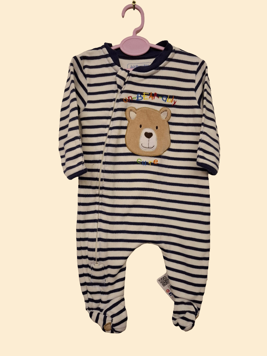 0-3 months: Jojo Bebe "Unbear-ably Cute" Sleepsuit
