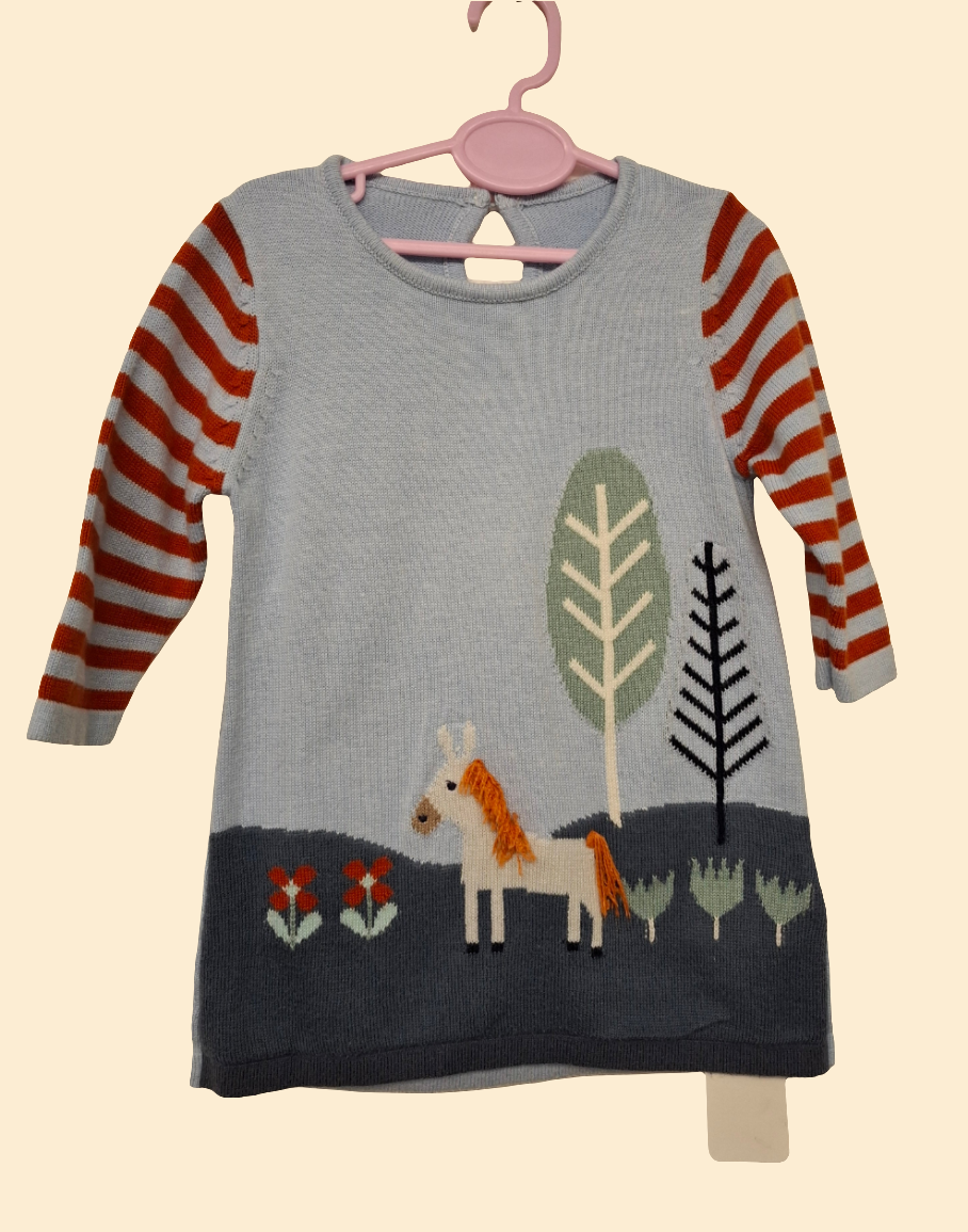 0-3 months: M&S Fine Knitted Dress