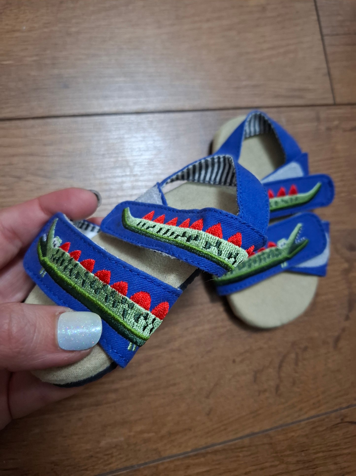 6-12m: As New Next Embroidered Sandals