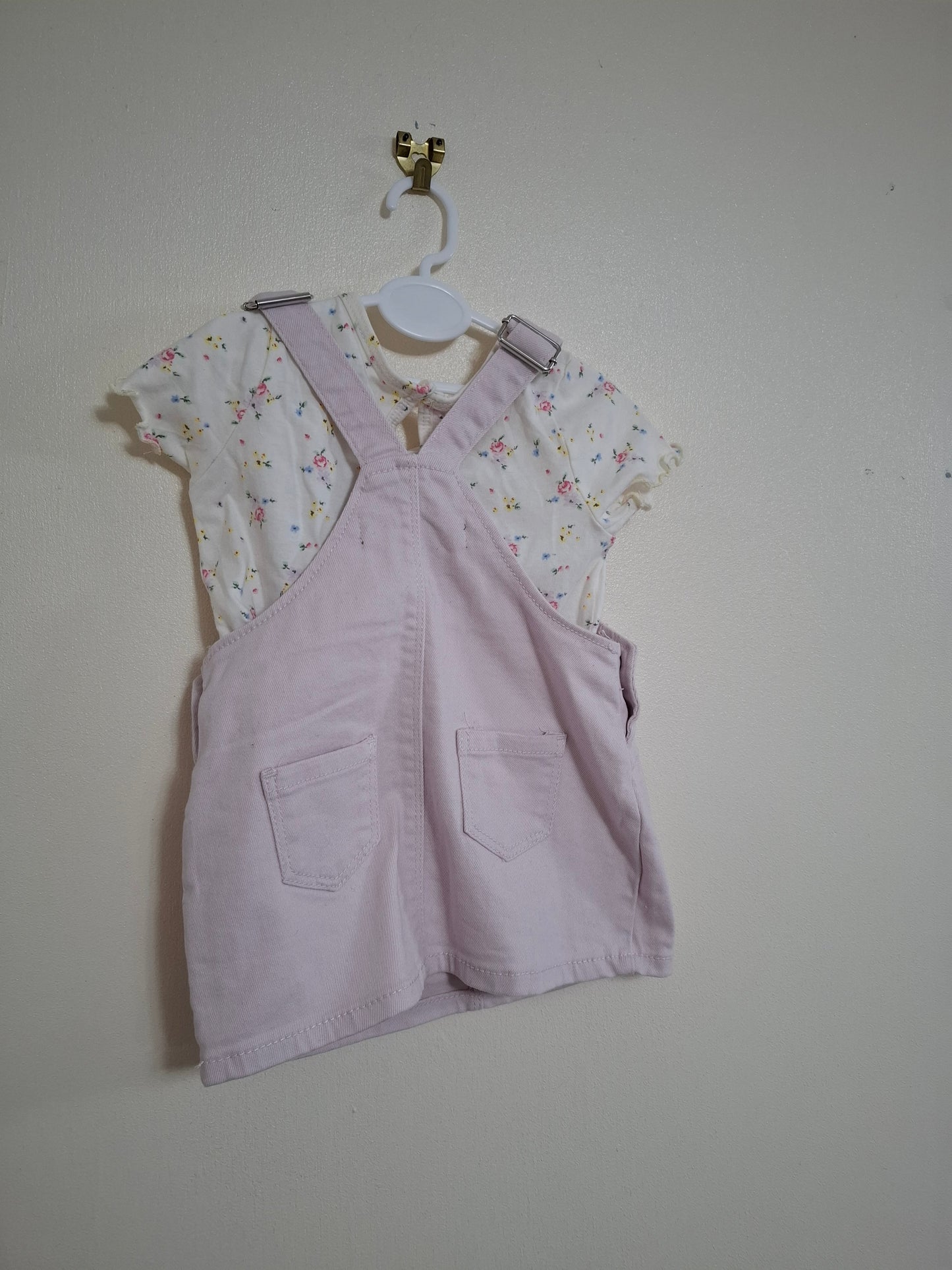 6-9m: Lilac Soft Denim Dress Set