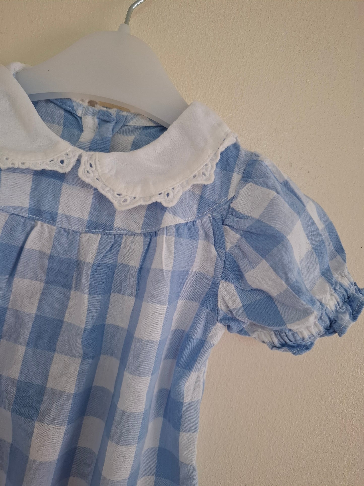 3-6m: Chequered Cotton Romper