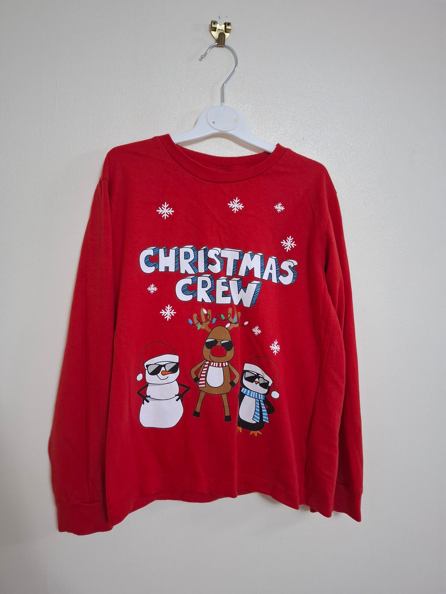 9-10y: "Christmas Crew" Long Sleeved Top