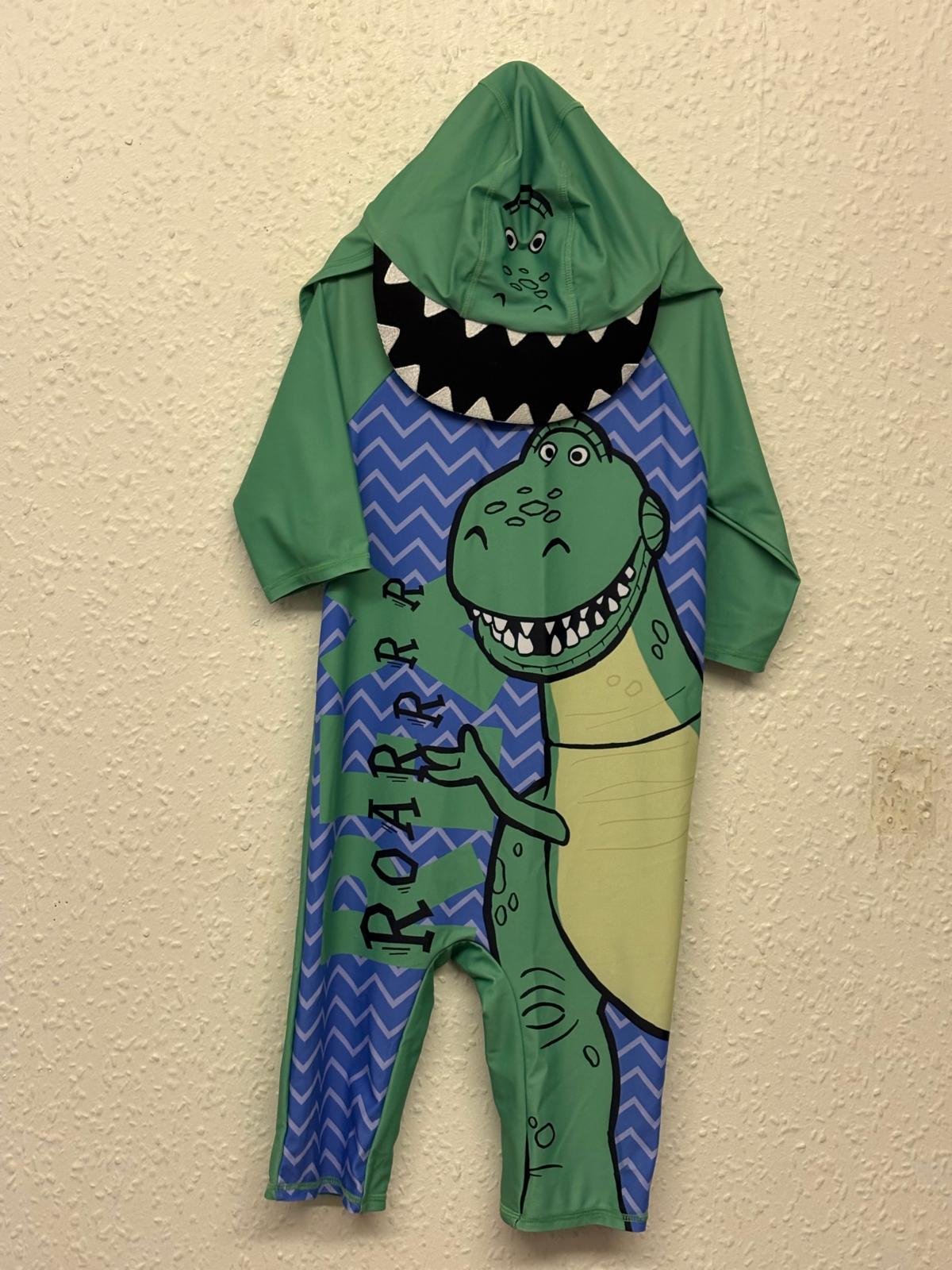 5-6y: Rex from Toy Story All-in-one Swimsuit with Matching Swimhat