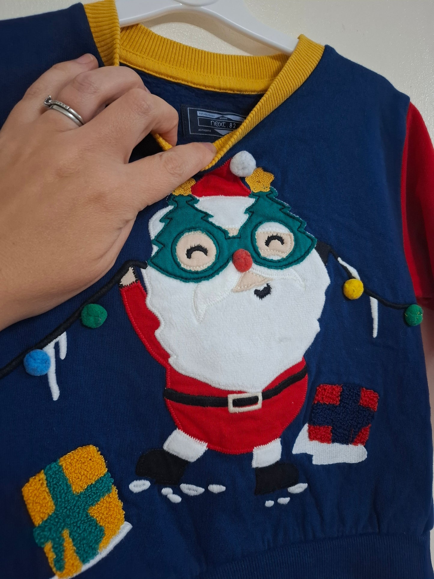 12-18m: Next Applique Santa Jumper