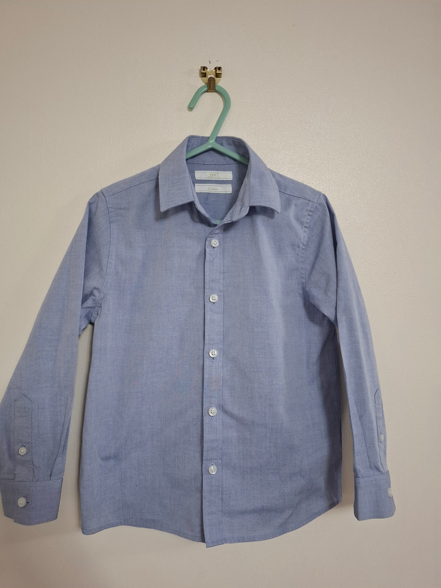 5y: Next Blue Check 3 Piece Set (trousers are 4y)