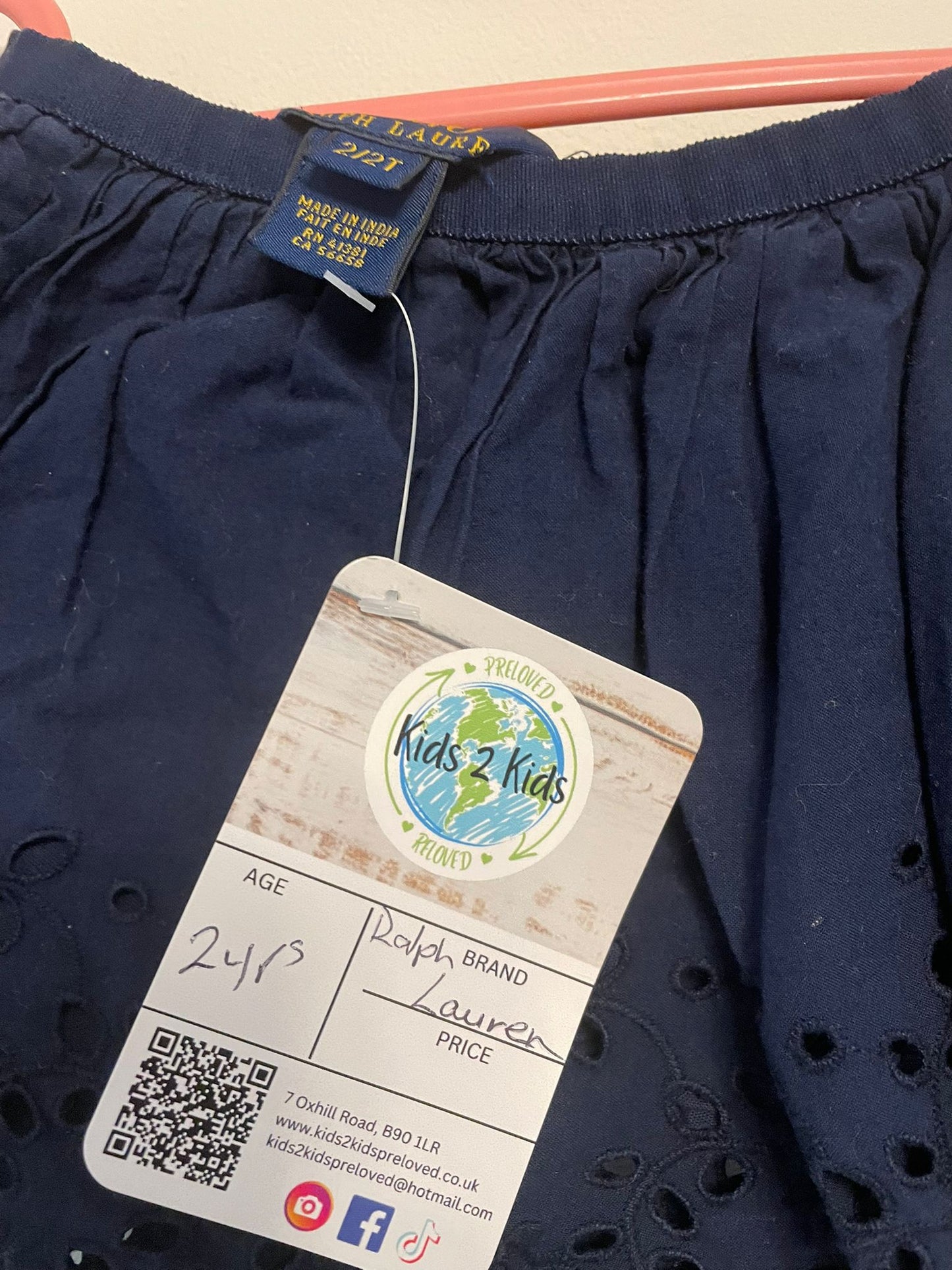 2y: Ralph Lauren Navy Skirt
