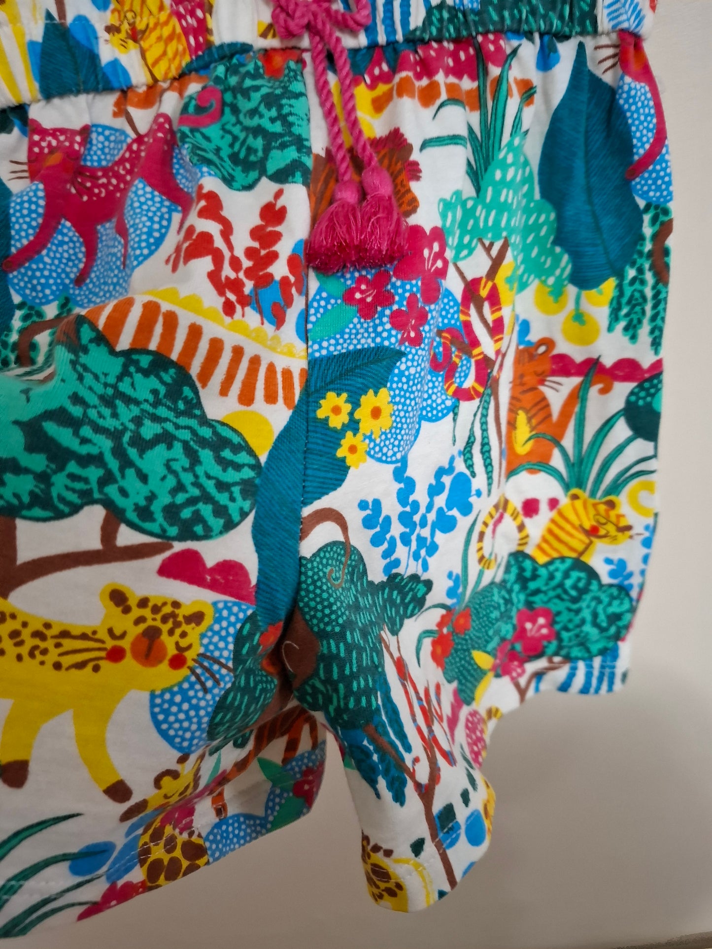 3-4y: Jungle Themed Cotton Romper