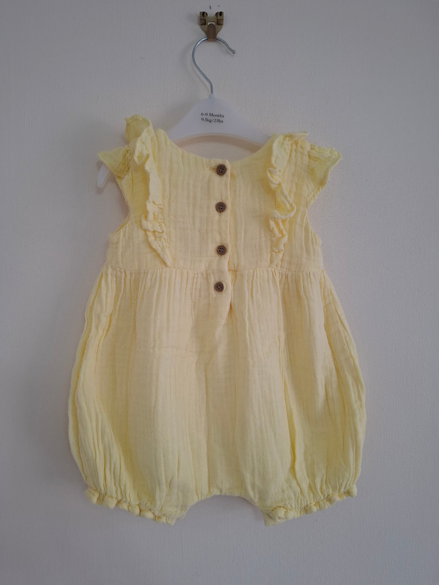 6-9m: Cheesecloth Cotton Romper