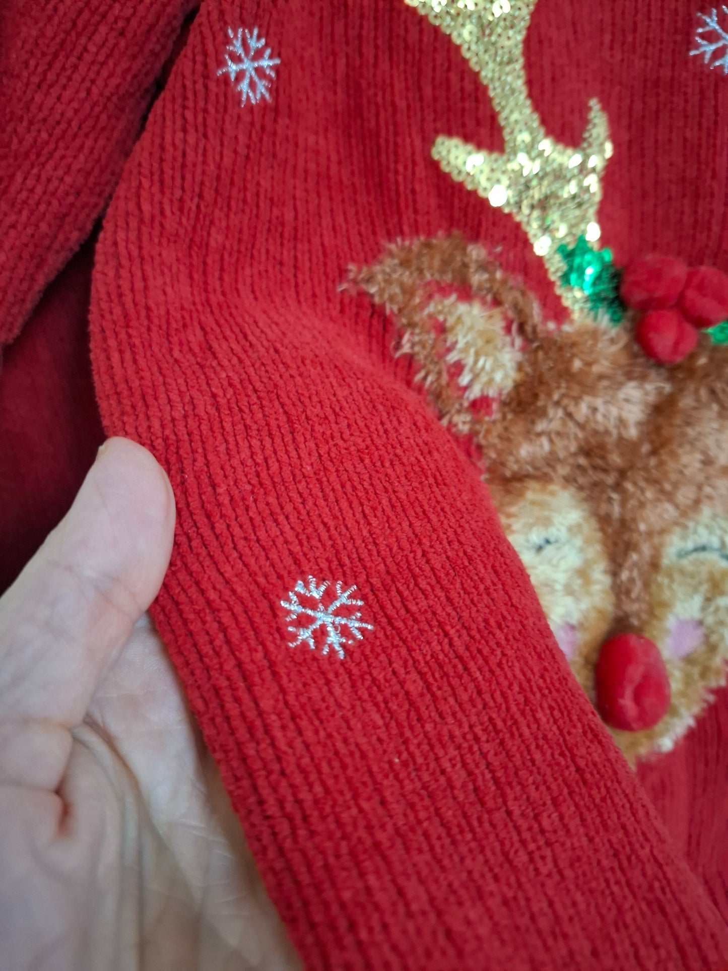 4-5y: Soft Knitted Reindeer Jumper