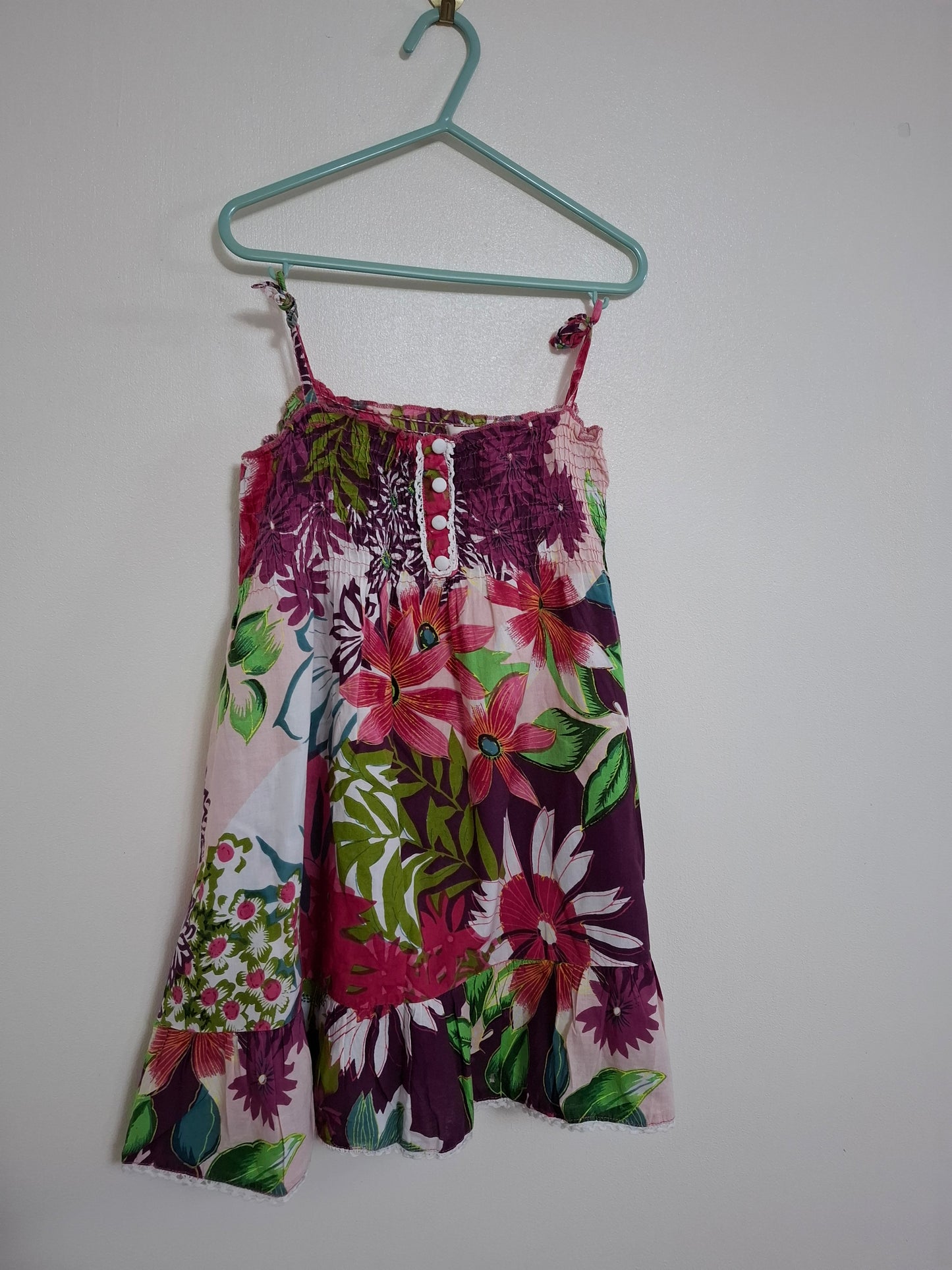 5-6y: Colourful Floral Summer Dress