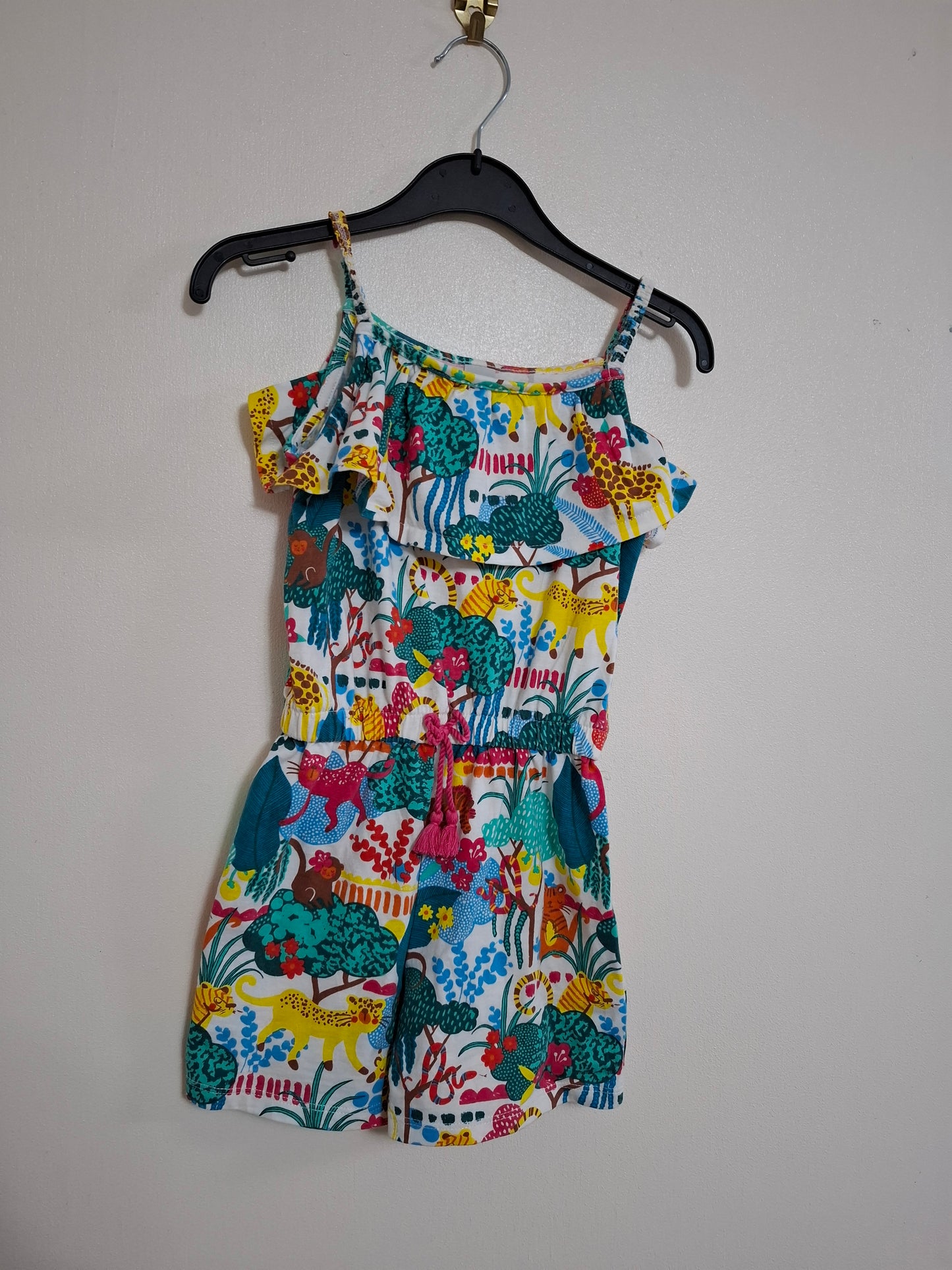 3-4y: Jungle Themed Cotton Romper