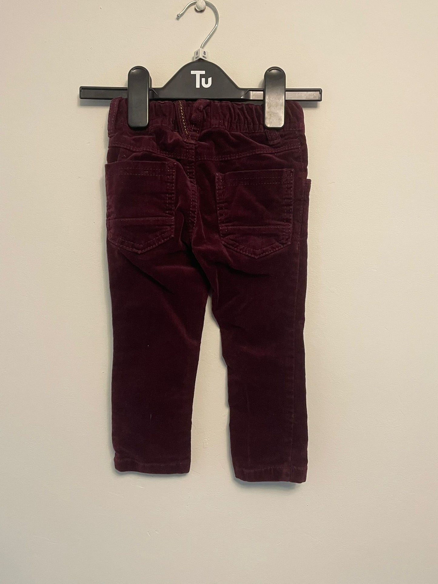 9-12m: Next Deep Purple Corduroy Trousers