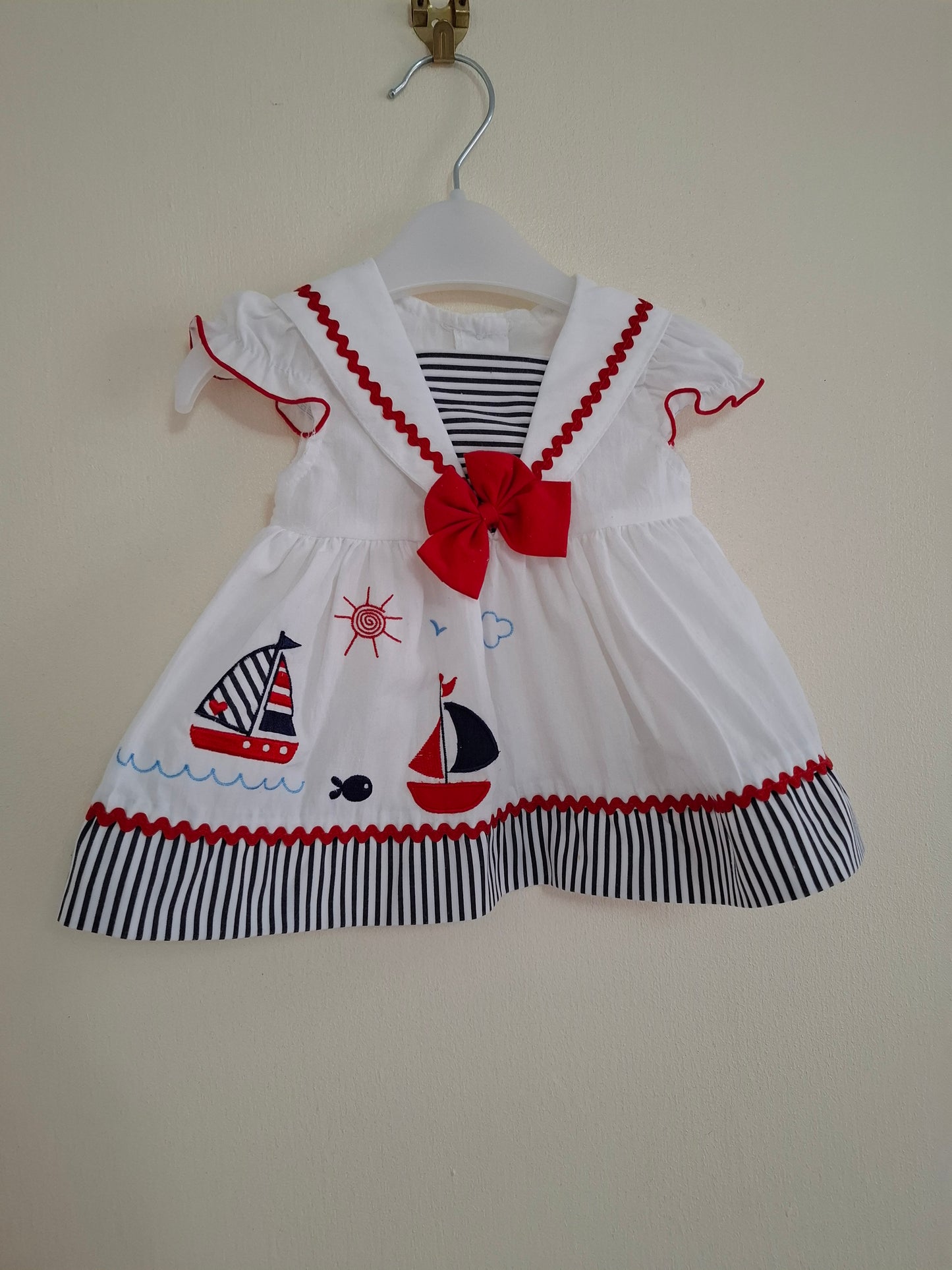 0-3m: Rock a Bye Baby Cotton Dress