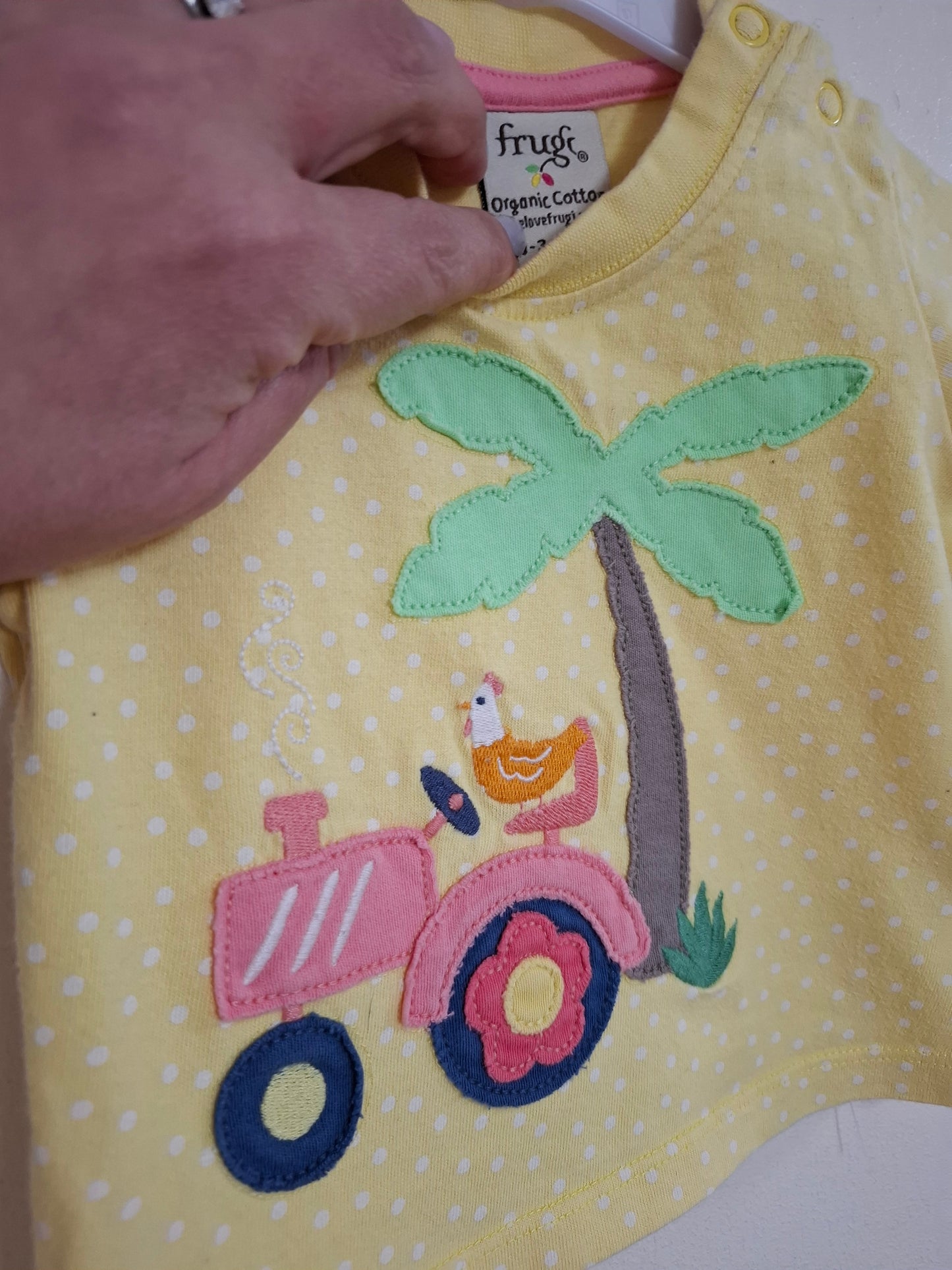 0-3m: Frugi Applique T-shirt