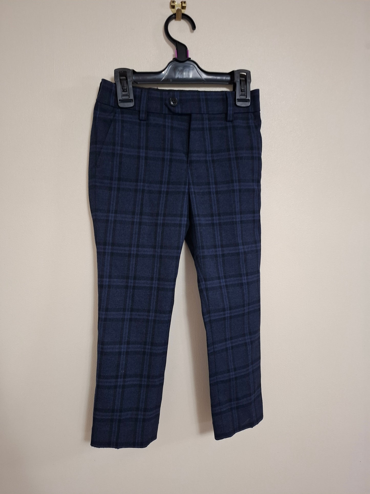 5y: Next Blue Check 3 Piece Set (trousers are 4y)
