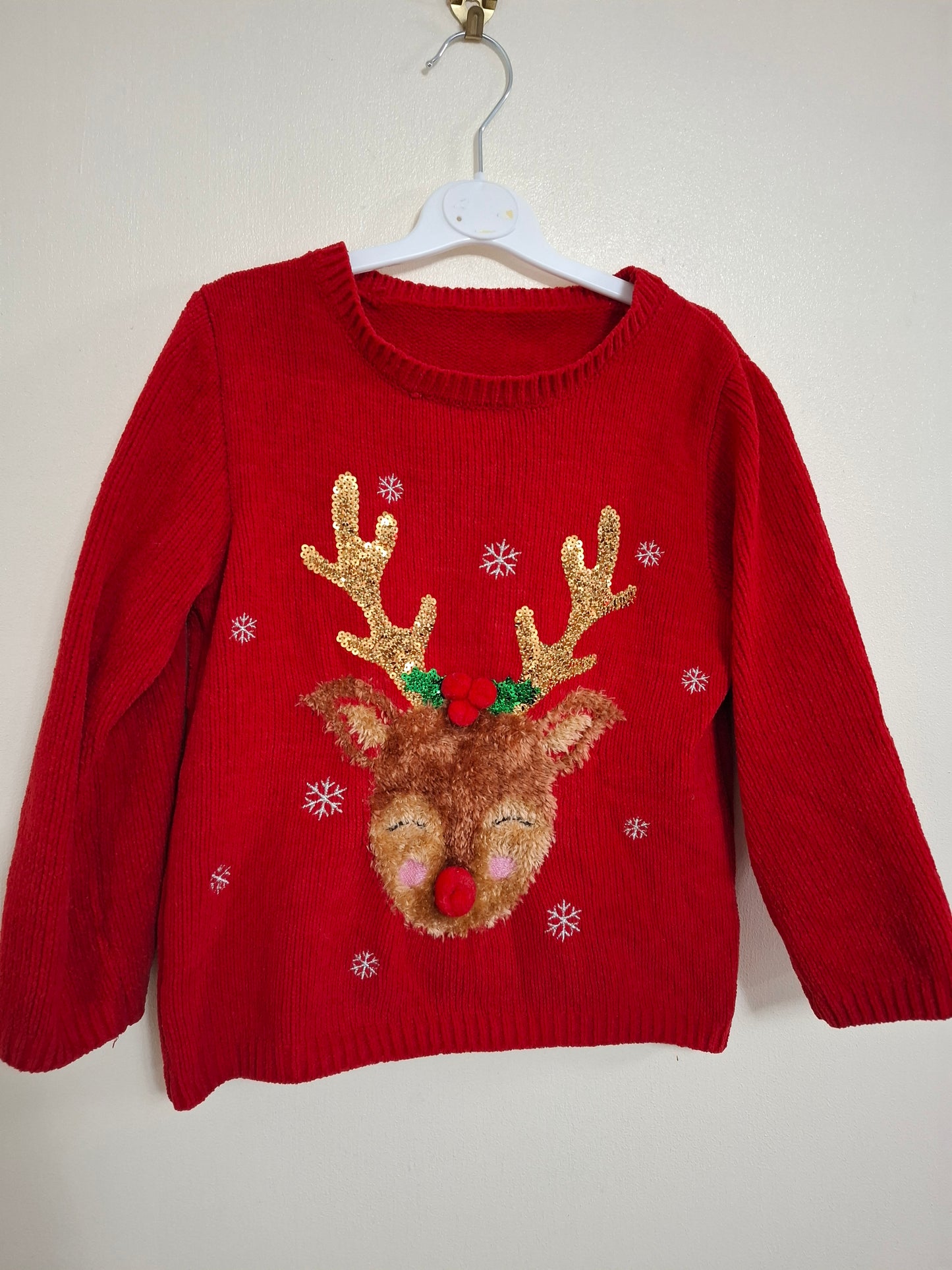 4-5y: Soft Knitted Reindeer Jumper