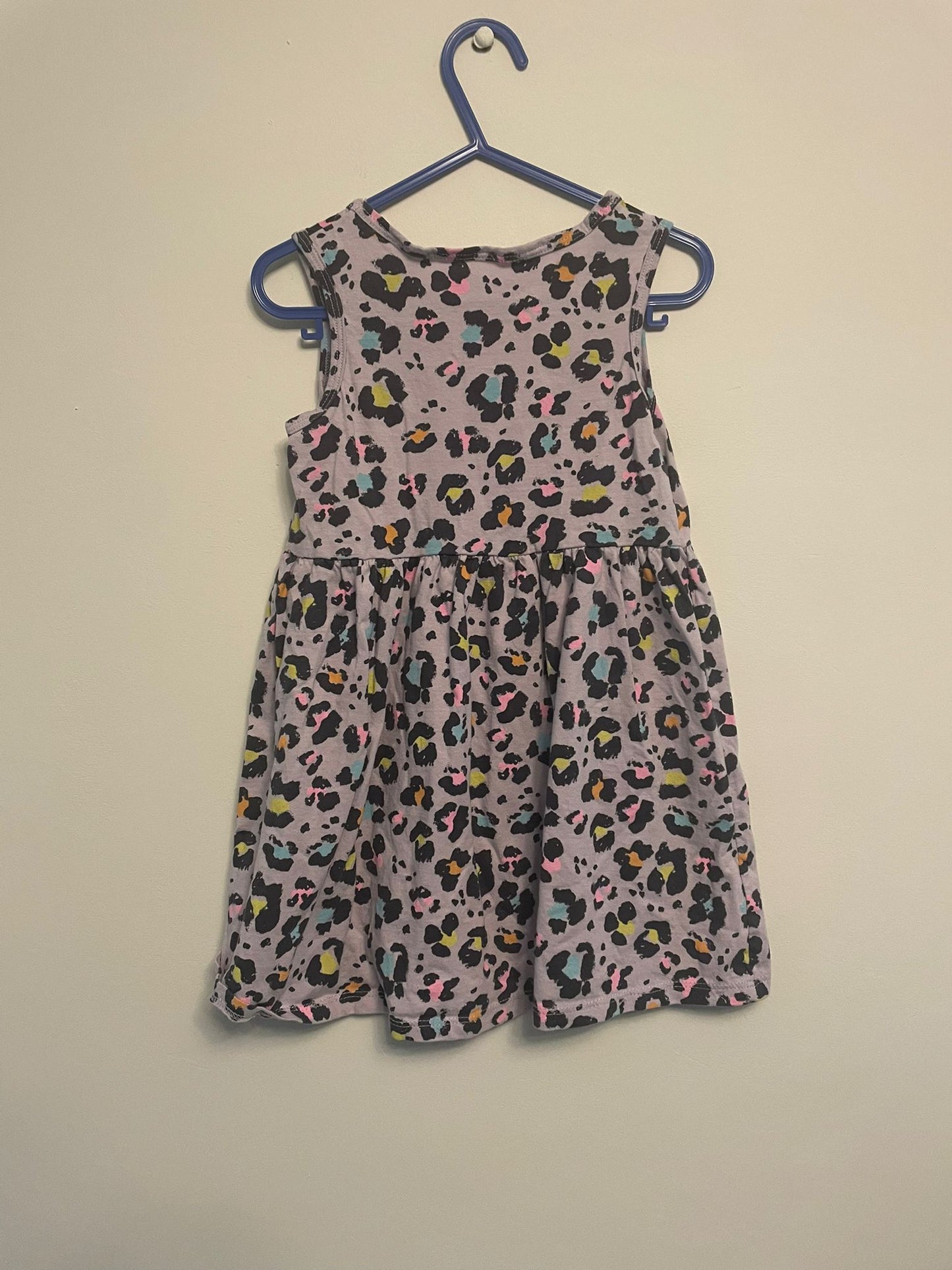 3-4y: Leopard Print Sleeveless Dress
