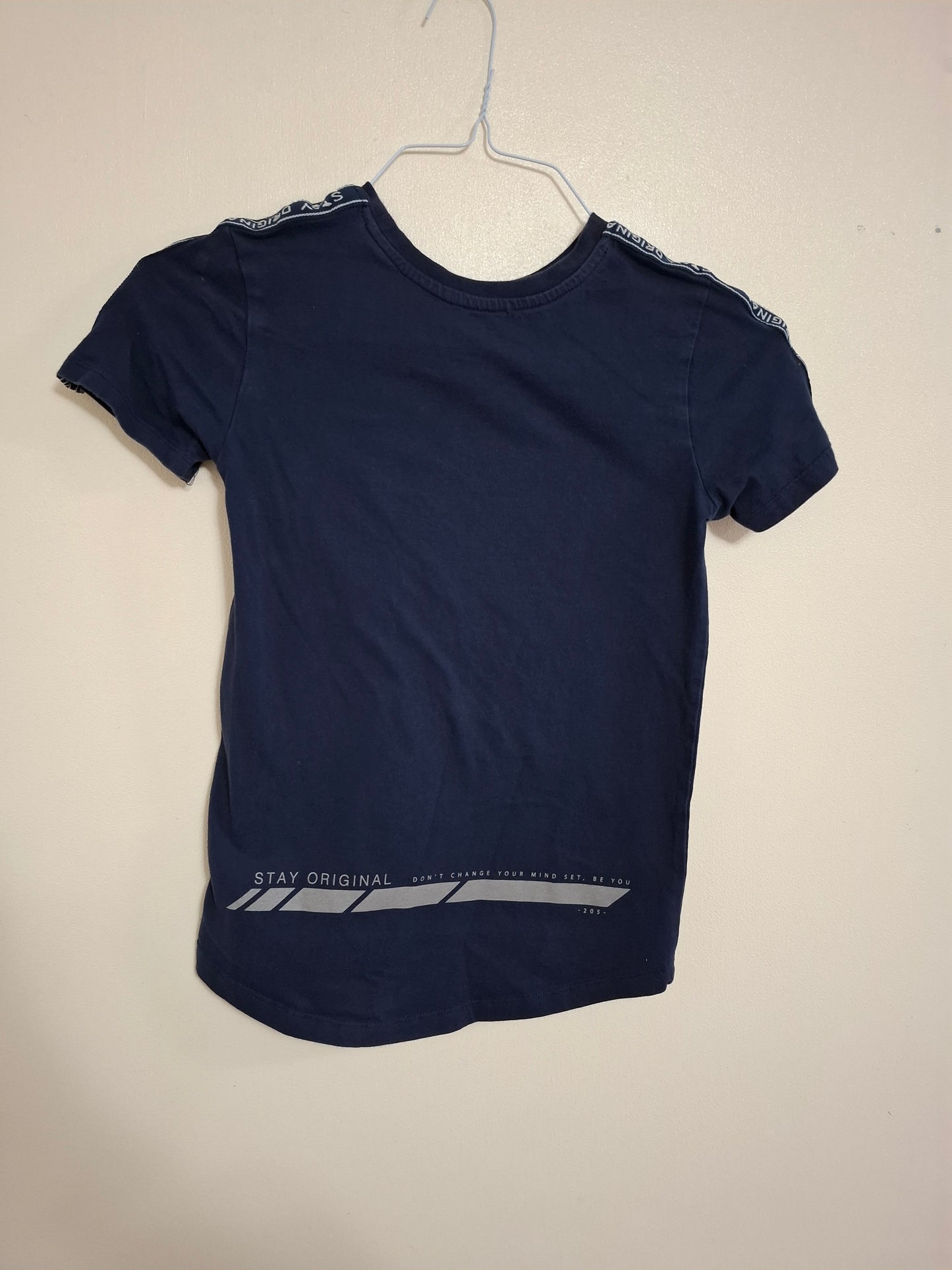 9-10y: Navy "Stay Original" T-shirt