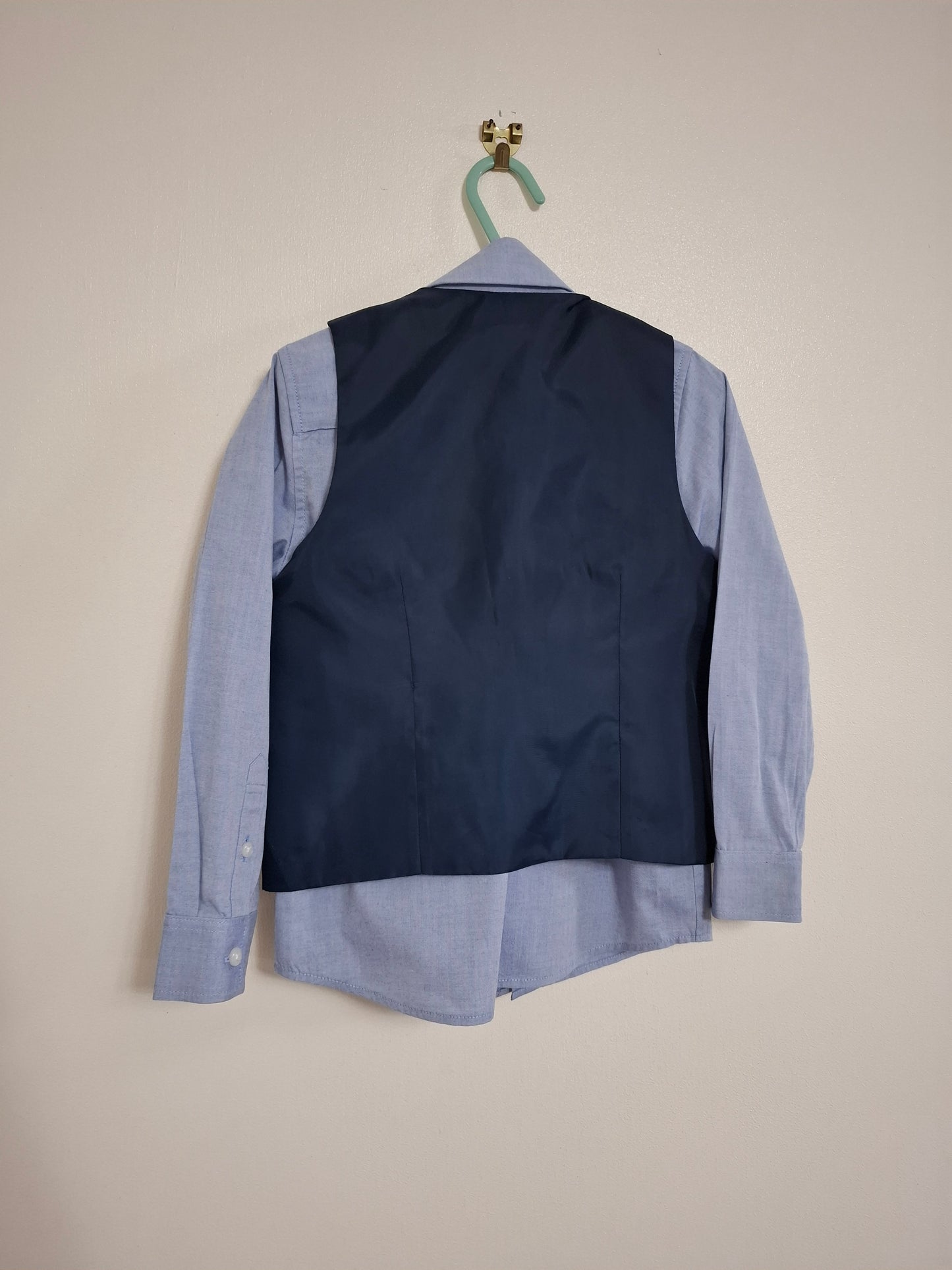 5y: Next Blue Check 3 Piece Set (trousers are 4y)