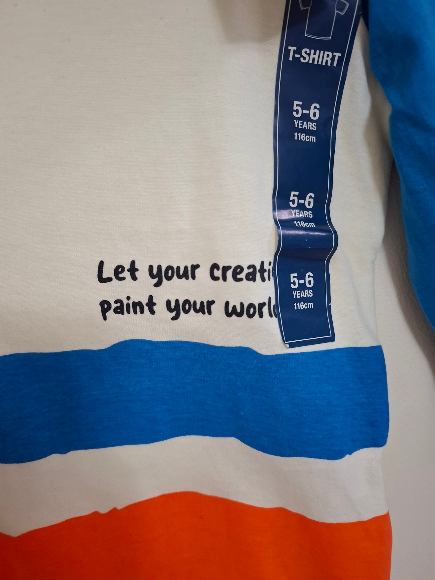 5-6y: BNWT "Let Your Creativity Paint Your World" Long Sleeved Top