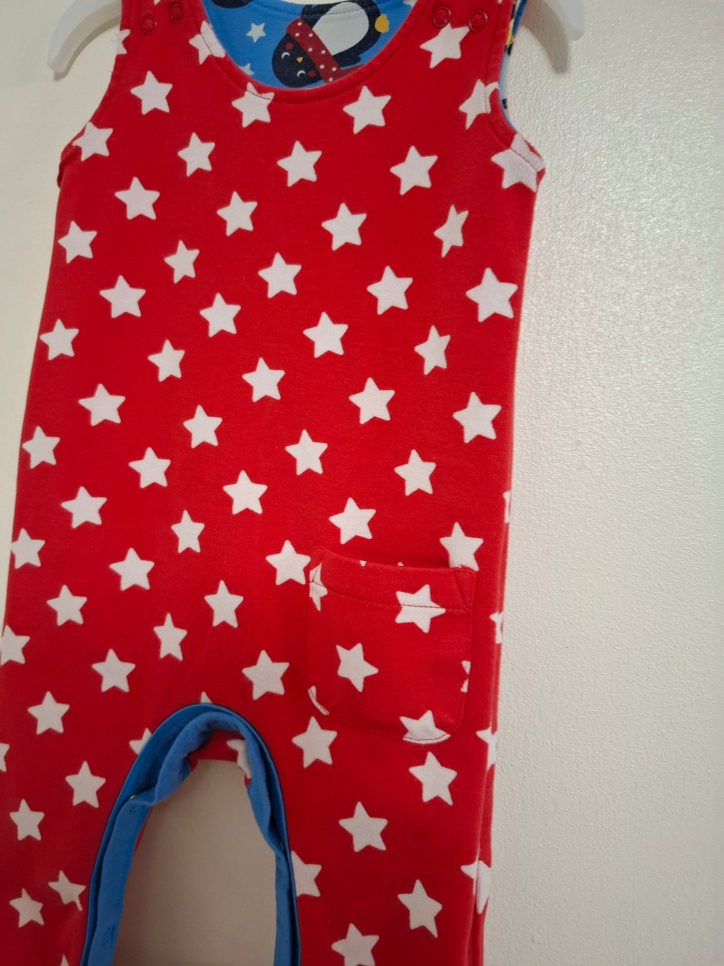 0-3m: frugi Reversible Fabric Dungerees