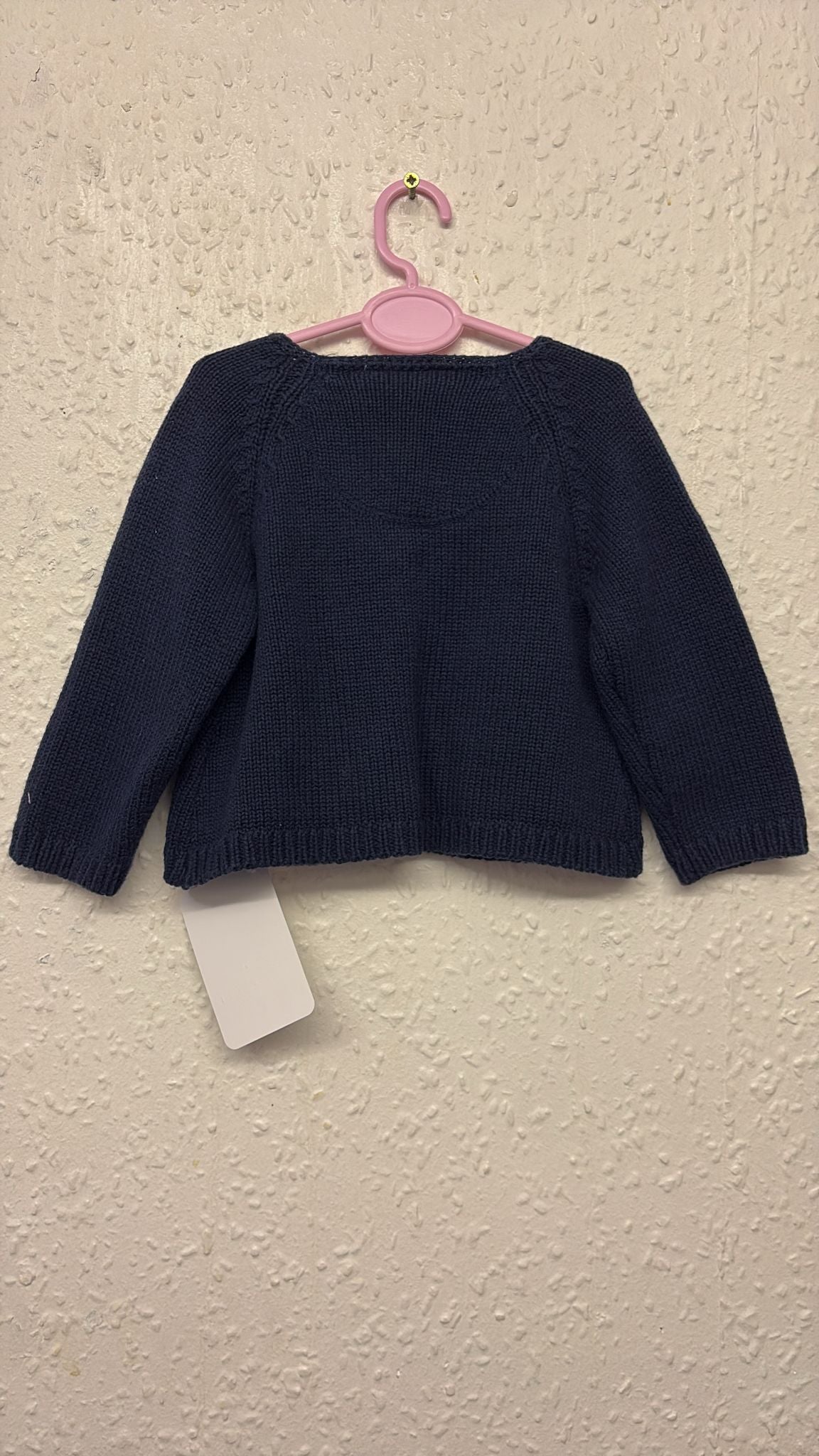 6-12m: Navy Jojo Mamen Bebe Knitted Cardigan