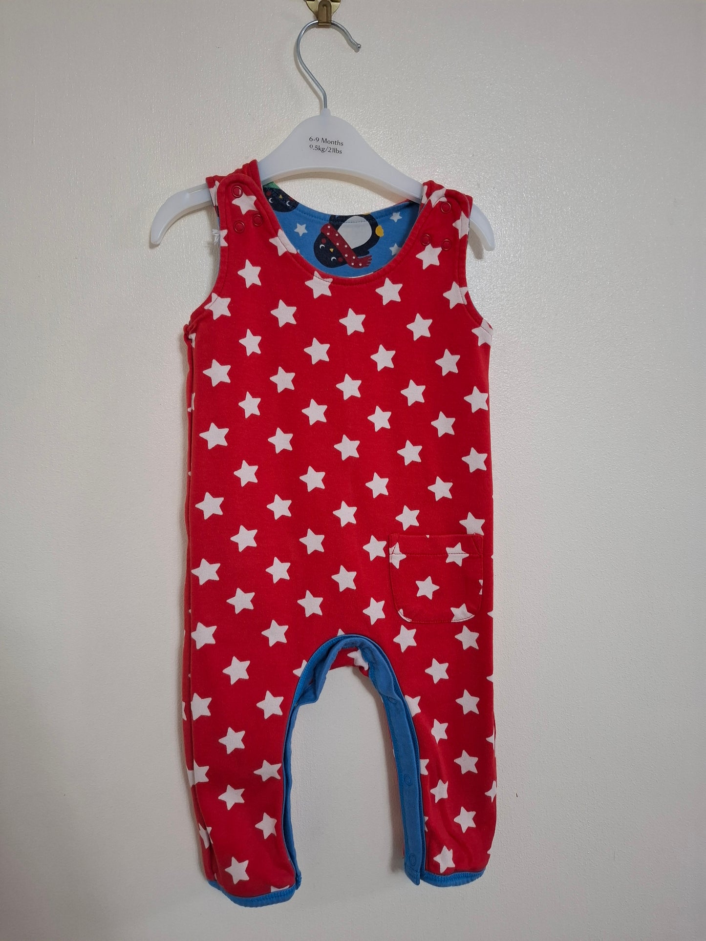 0-3m: frugi Reversible Fabric Dungerees