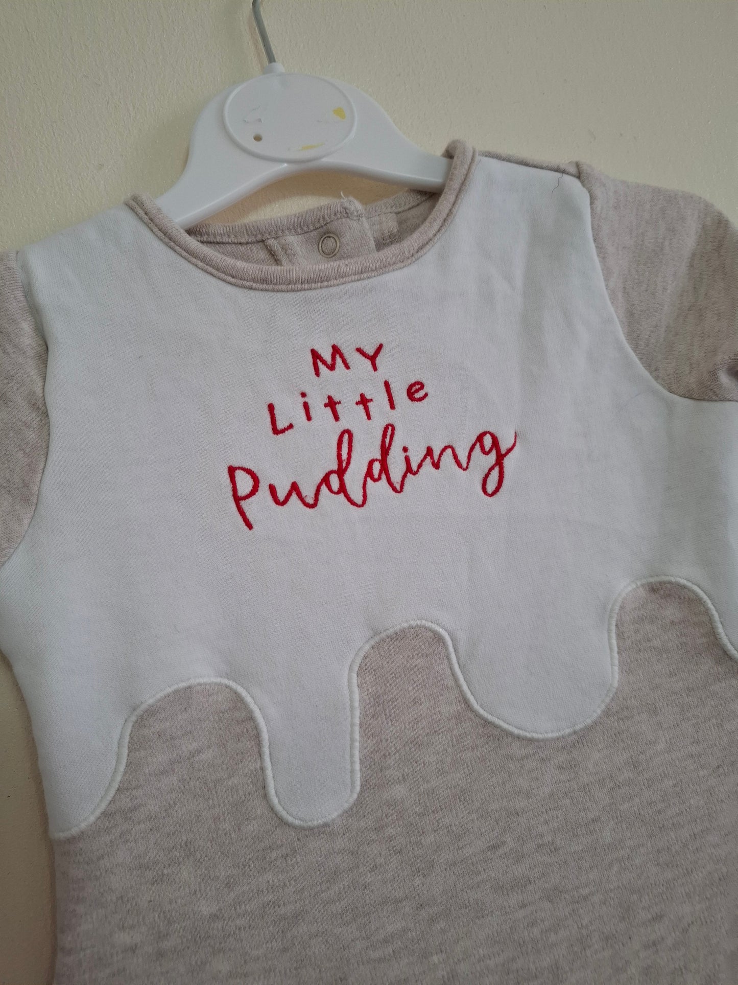 3-6m: Mamas & Papas "My little pudding" Sleepsuit