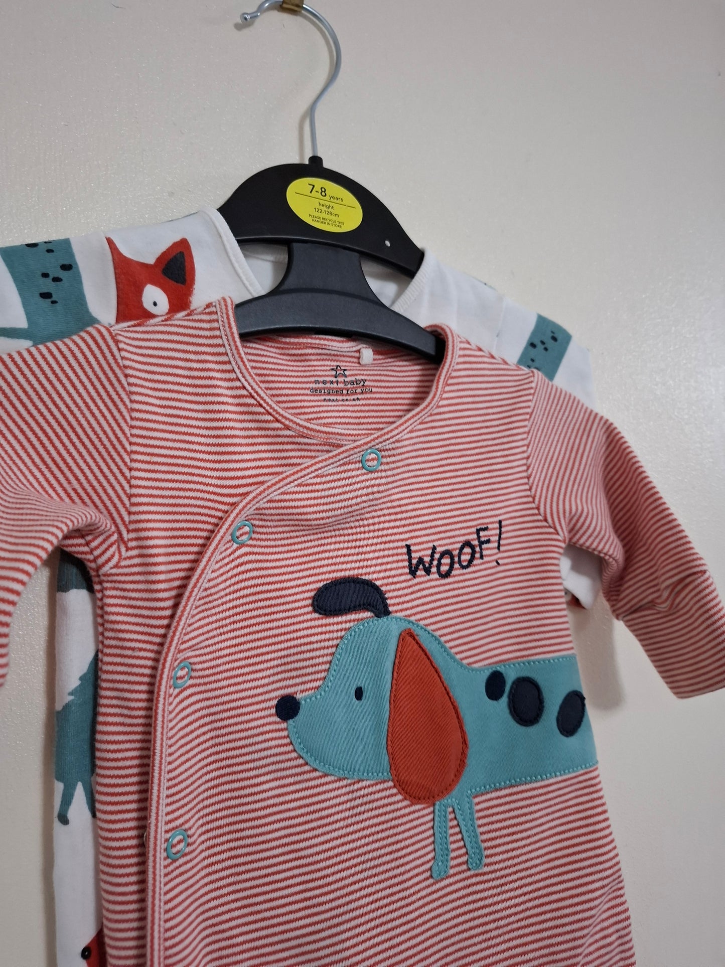 Up to 1m: Set of 2 Next dog sleepsuits