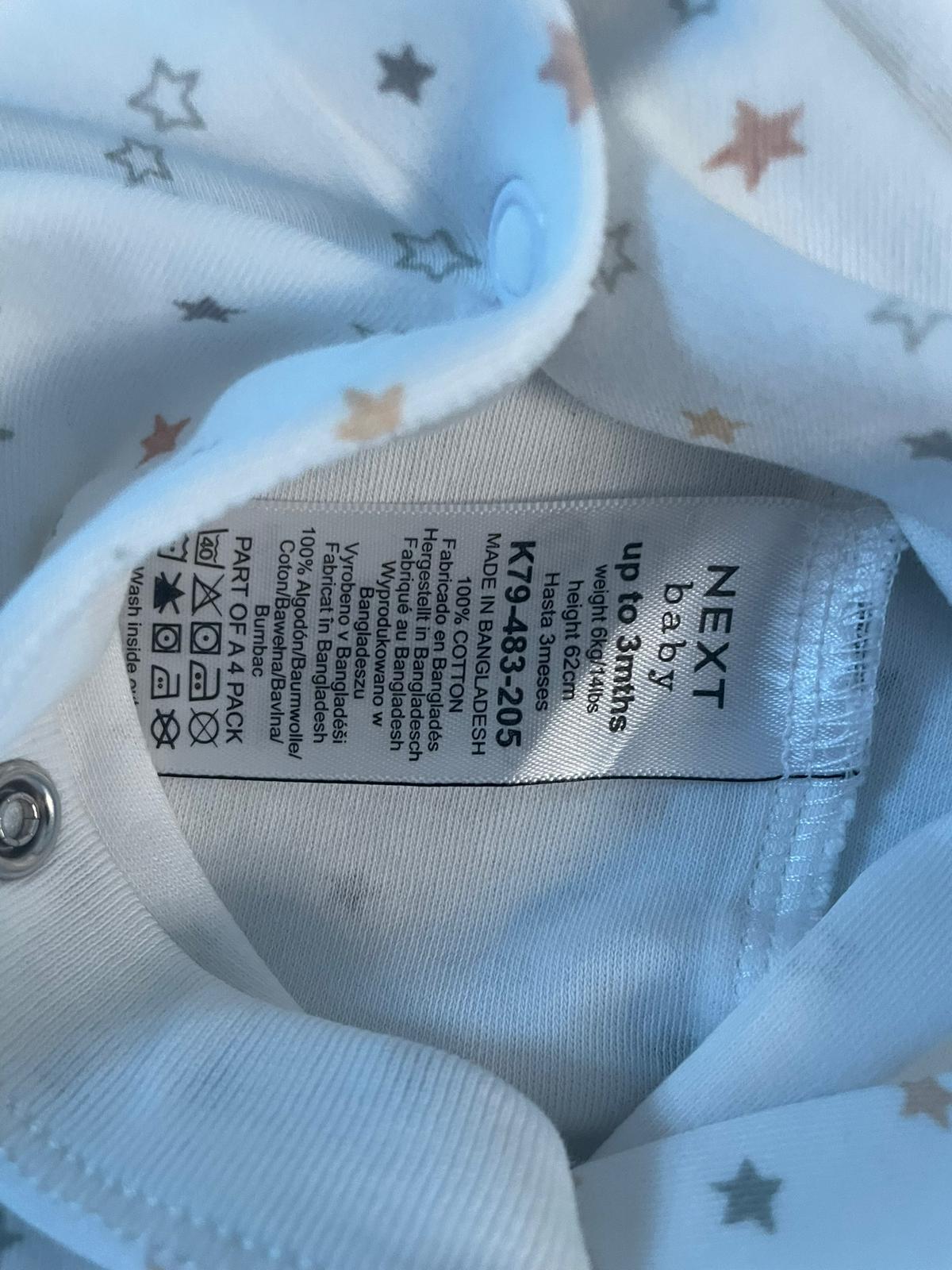 0-3m: Next Star Sleepsuit