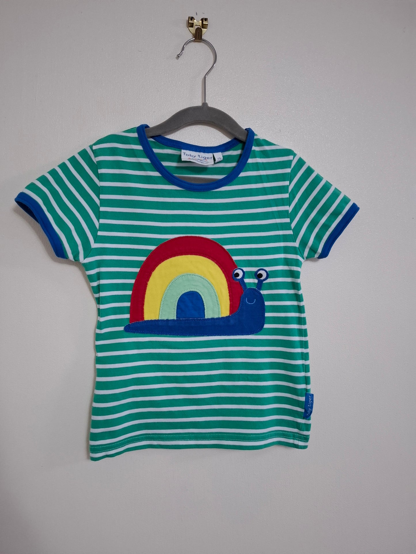4-5y: Toby Tiger Applique T-shirt