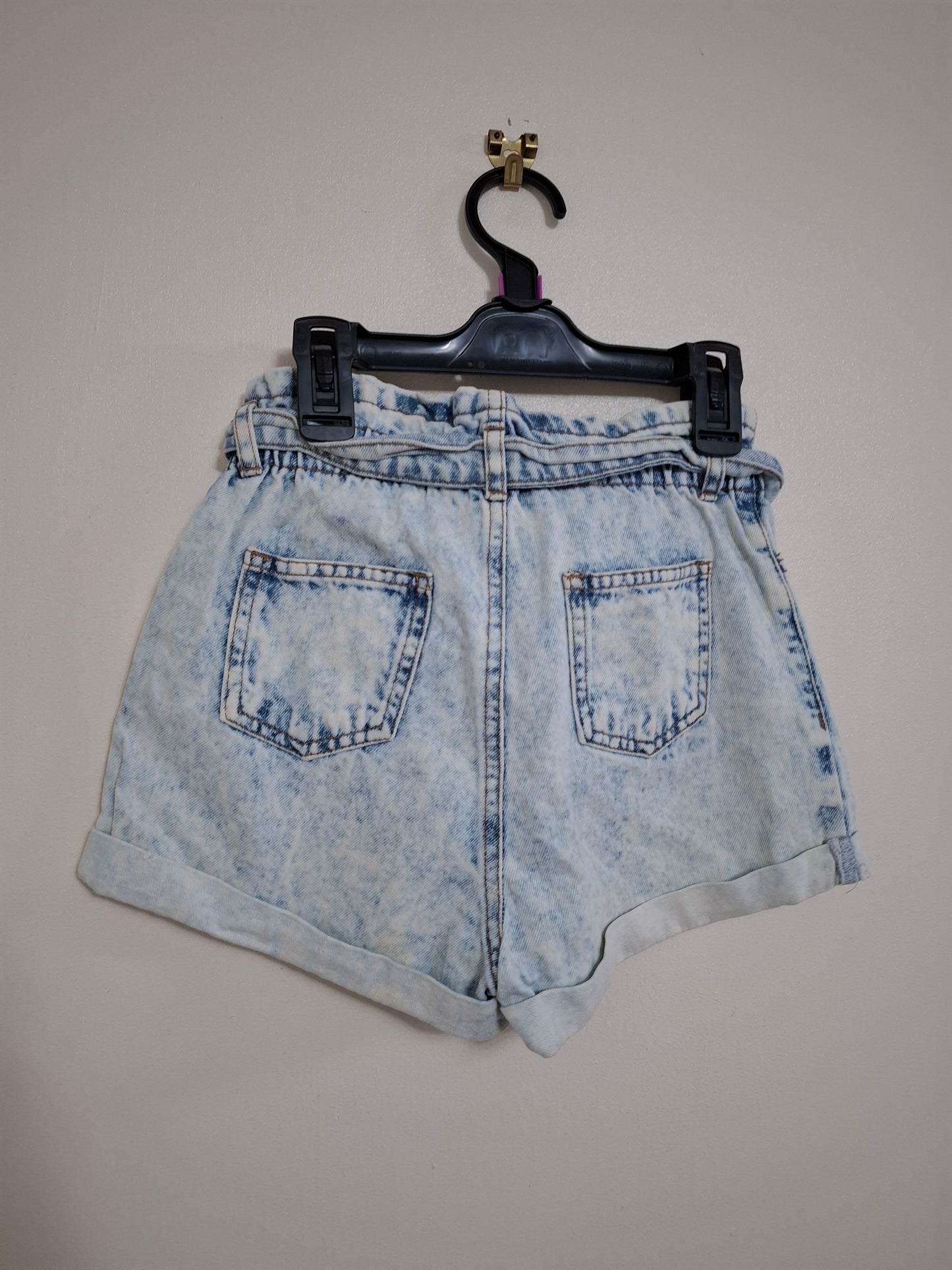 7y: Stonewash Denim Shorts