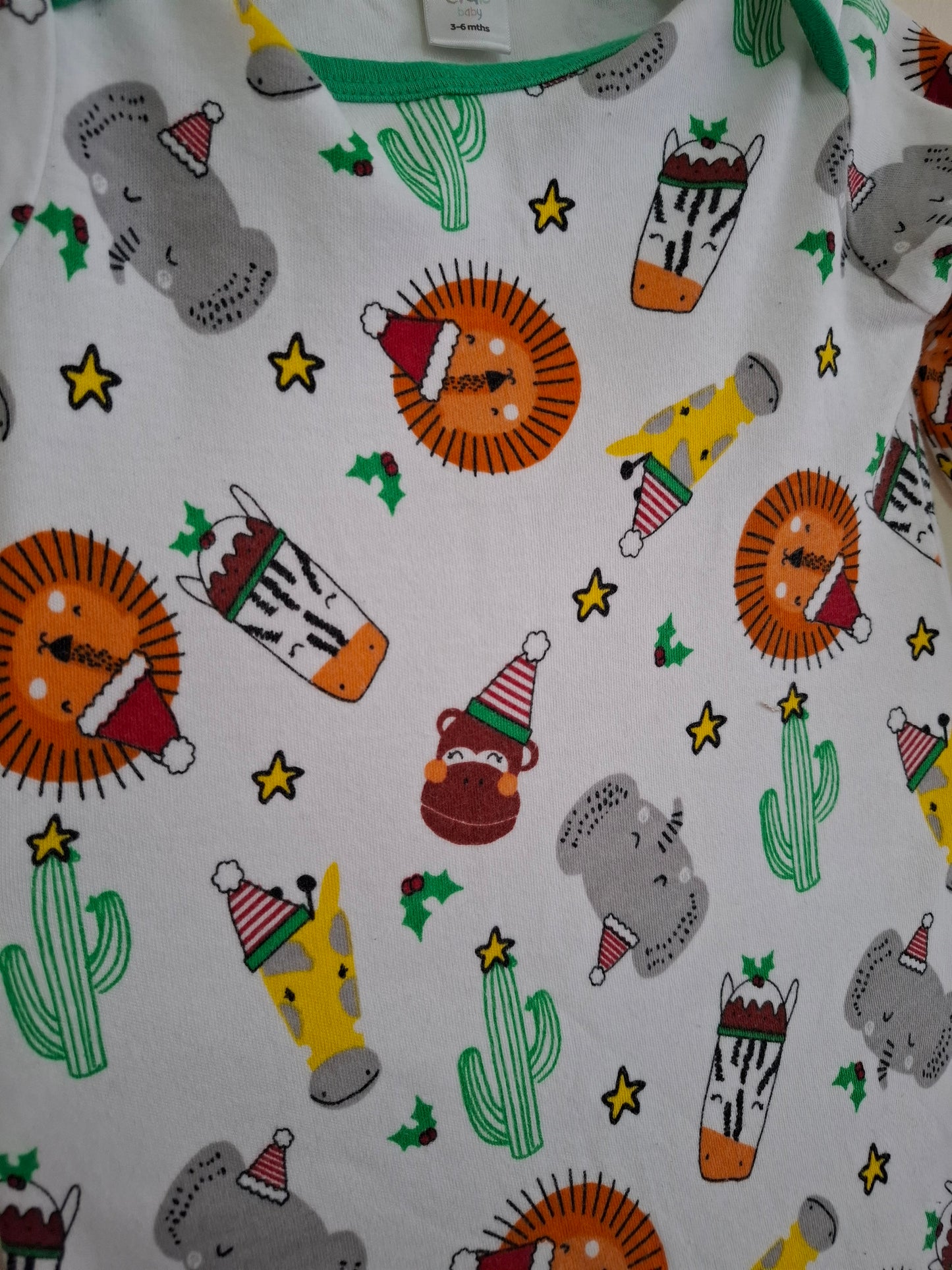 3-6m: Christmas Safari Sleepsuit