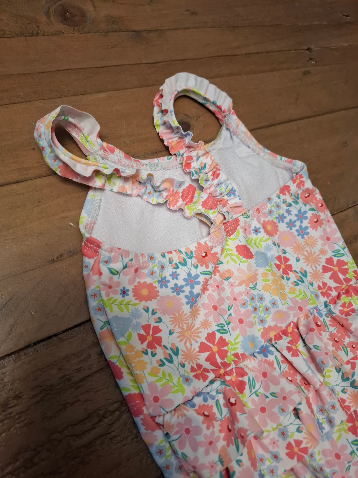 3-6m: Floral Swimming Costume