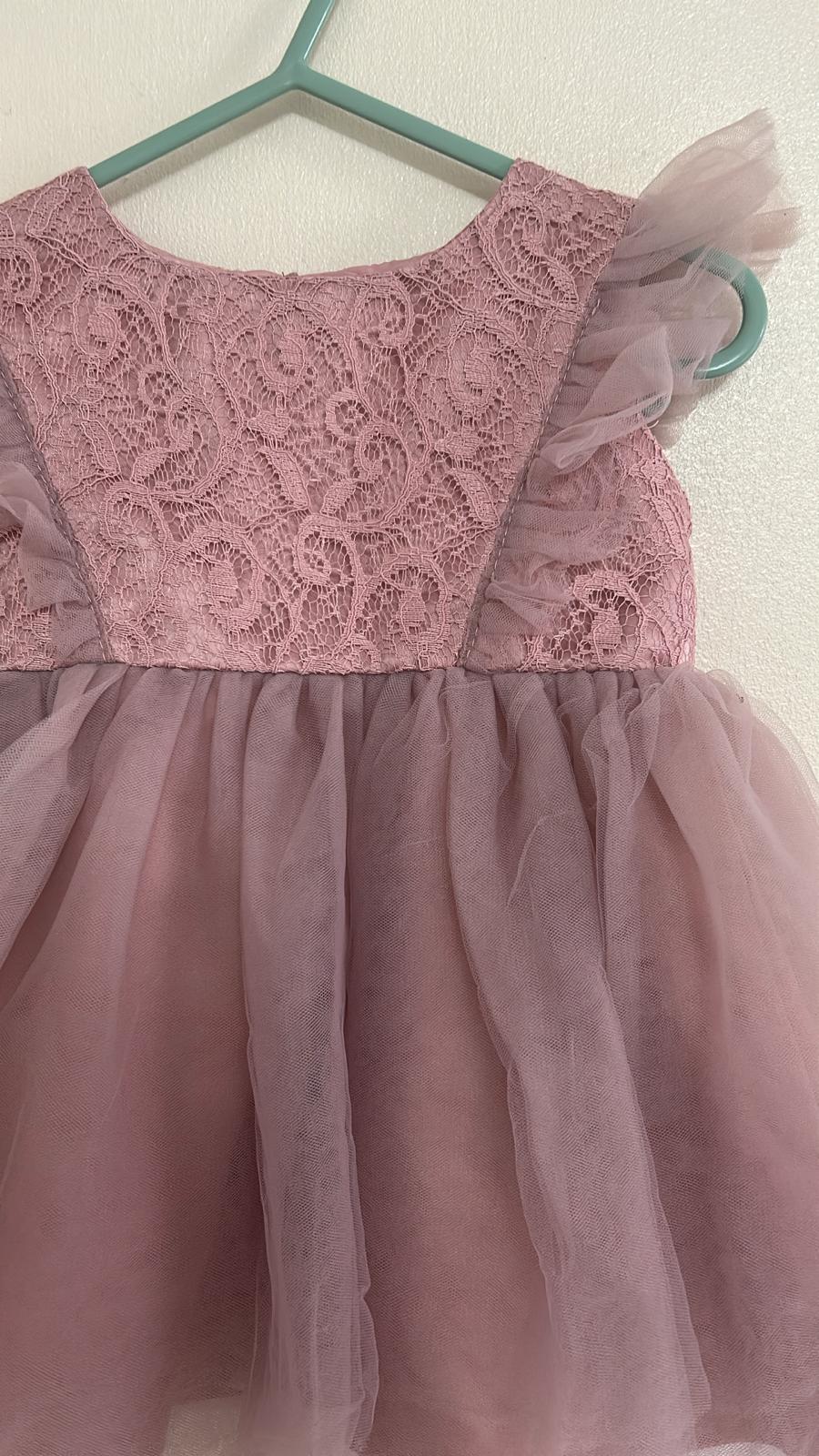 9-12m: Gorgeous Pastel Pink Party Dress