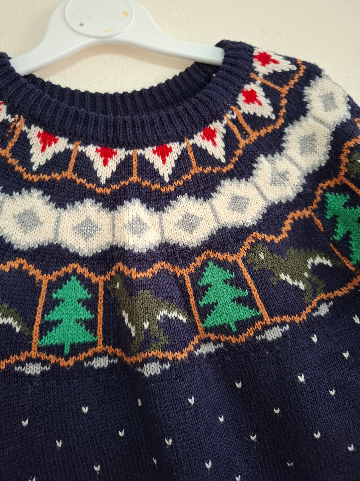 18-24m: Dino Themed Christmas Jumper