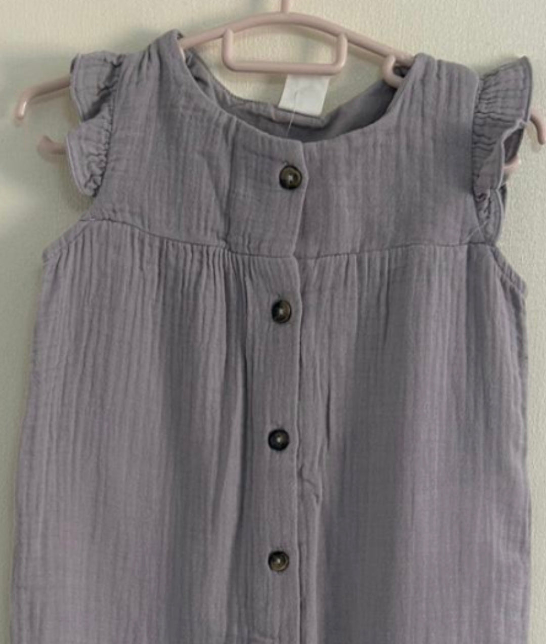 9-12m: Cheesecloth Cotton Jumpsuit