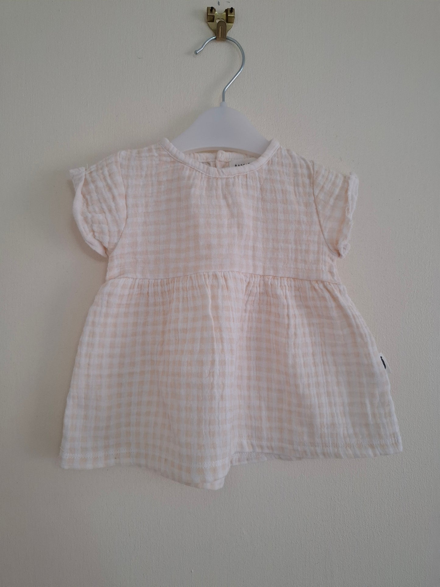 0-3m: Rabbit & Bear Organic Cotton Dress & Matching Knickers
