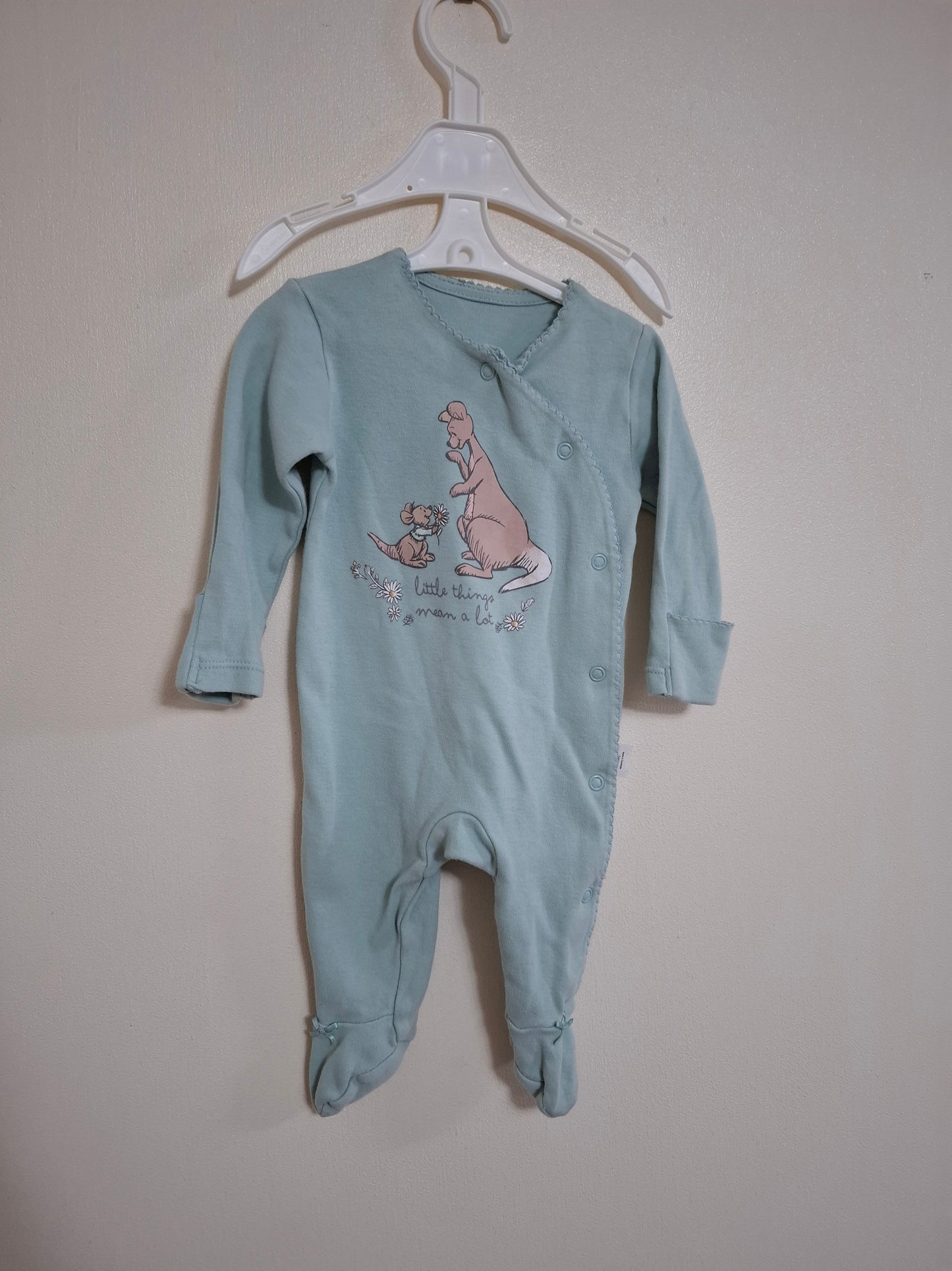 0-3m: Set of 2 Winnie the Pooh Sleepsuits