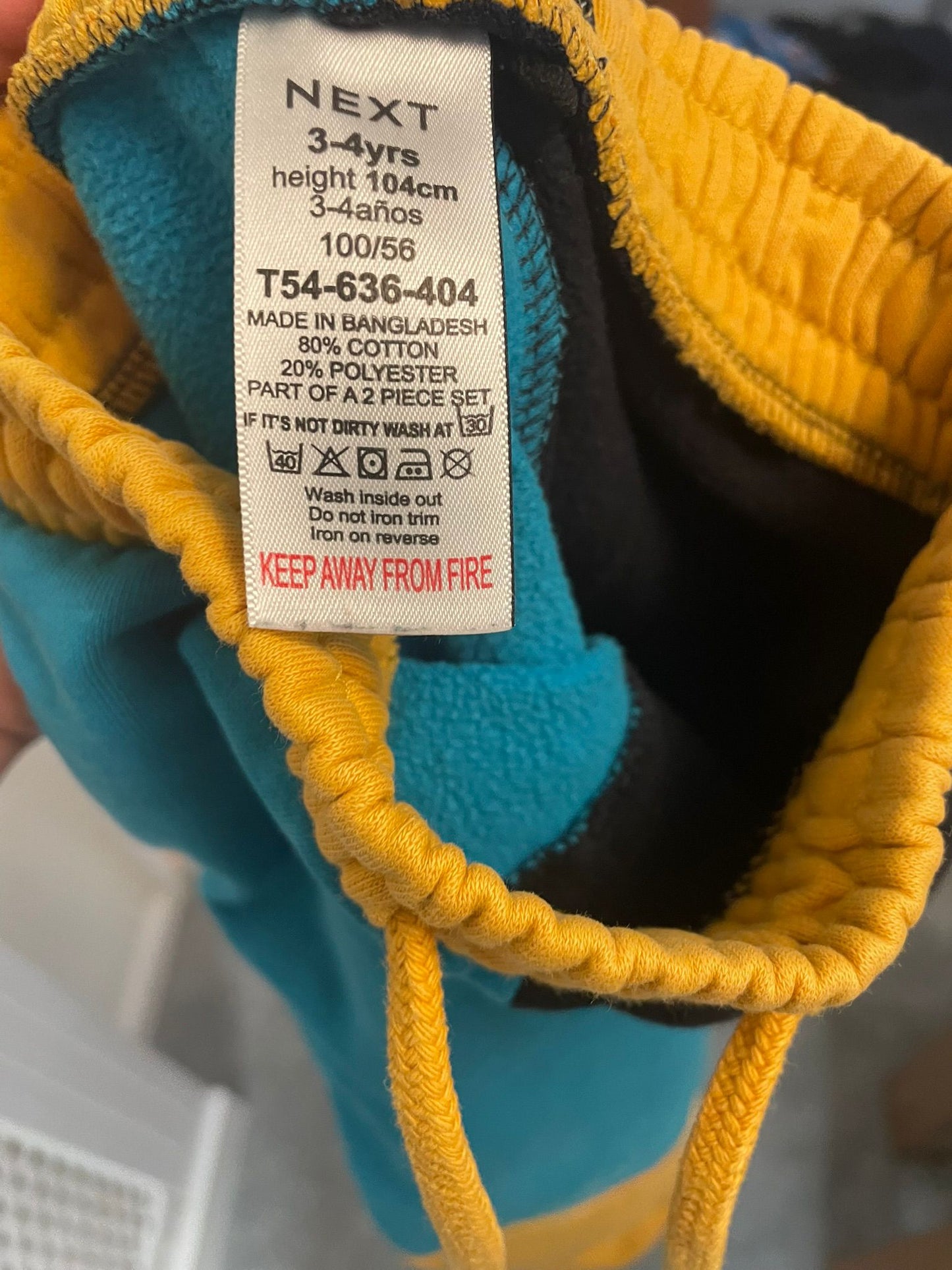 3-4y: Next Patchwork Joggers