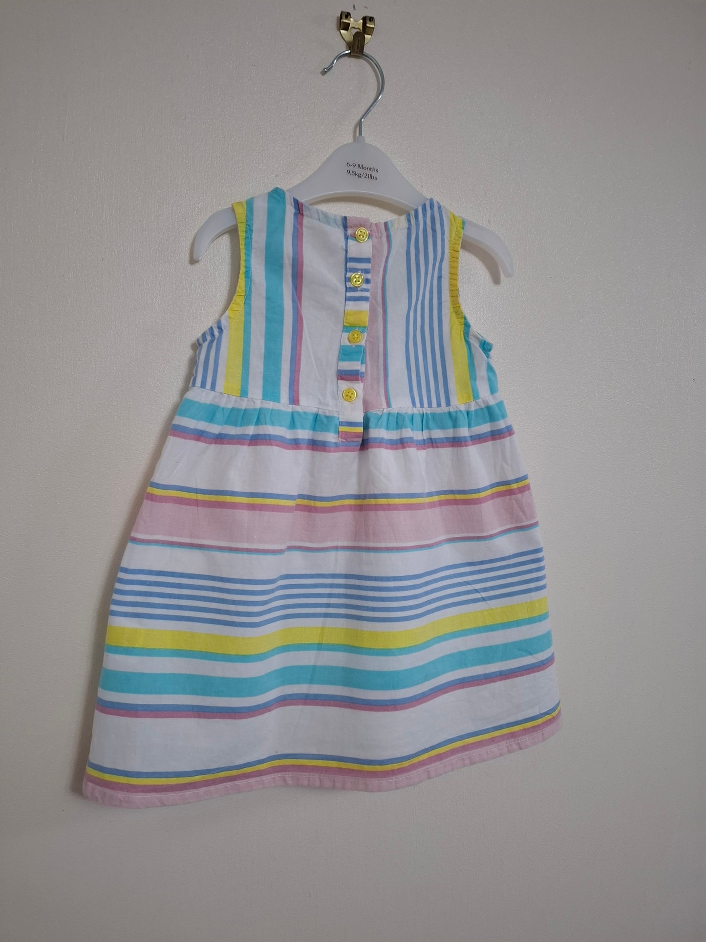 9-12m: Lightweight Cotton Rainbow Dress
